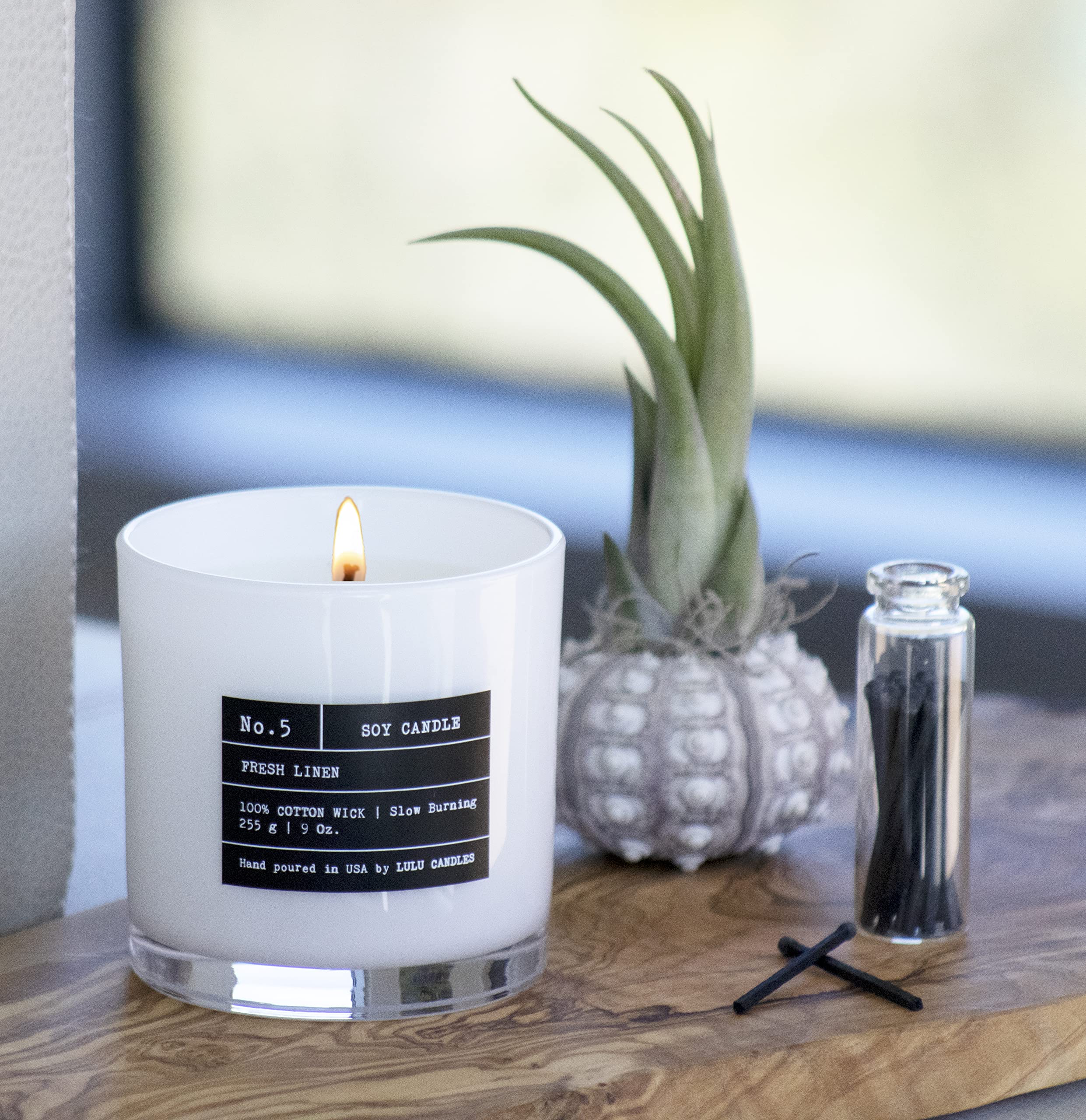 Lulu Candles - Premium Gardenia Scented Soy Wax Candle | Hand-Poured in USA | Long-Lasting 9oz Jar Candle for Home, Spa & Romantic Ambiance | Natural Soy Wax, Strong Fragrance, Eco-Friendly Gift