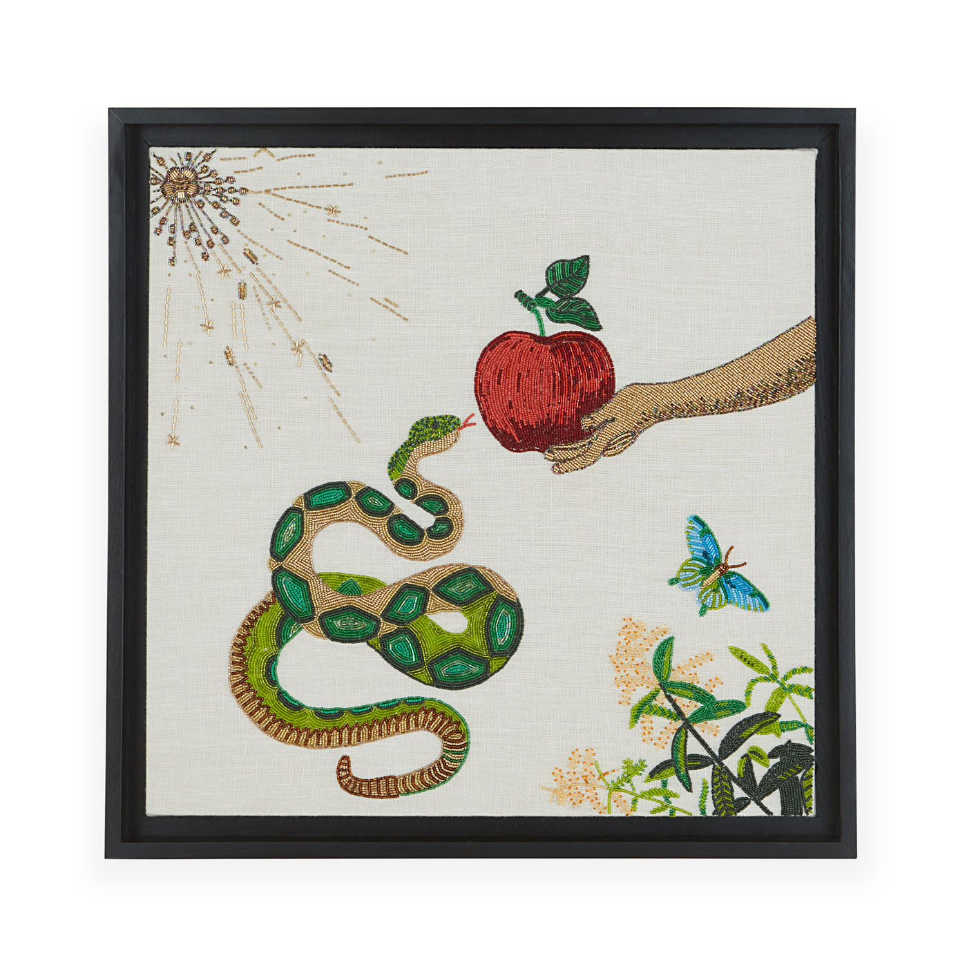 Muse Snake & Apple Beaded Art - Handmade Bohemian Beaded Jewelry for Women - Perfect for Boho Fashion, Music Festivals & Gift Giving