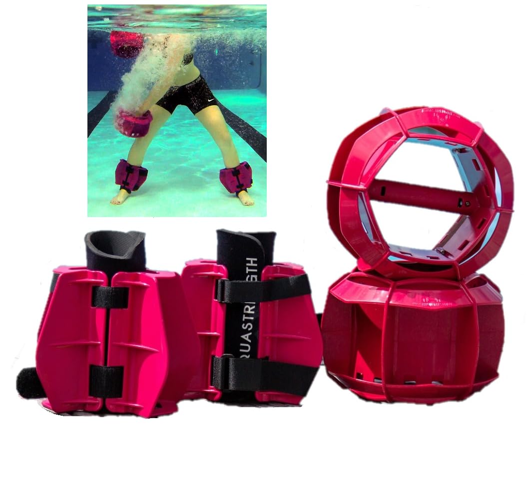 Total Body Workout Bundle - Functional Aquatic Exercise Equipment for Pool Training with Water Weights | Includes Free Online Workout Programs, Demo Videos & Quick Start Guide | Perfect for Home Pools, Swim Training & Water Aerobics