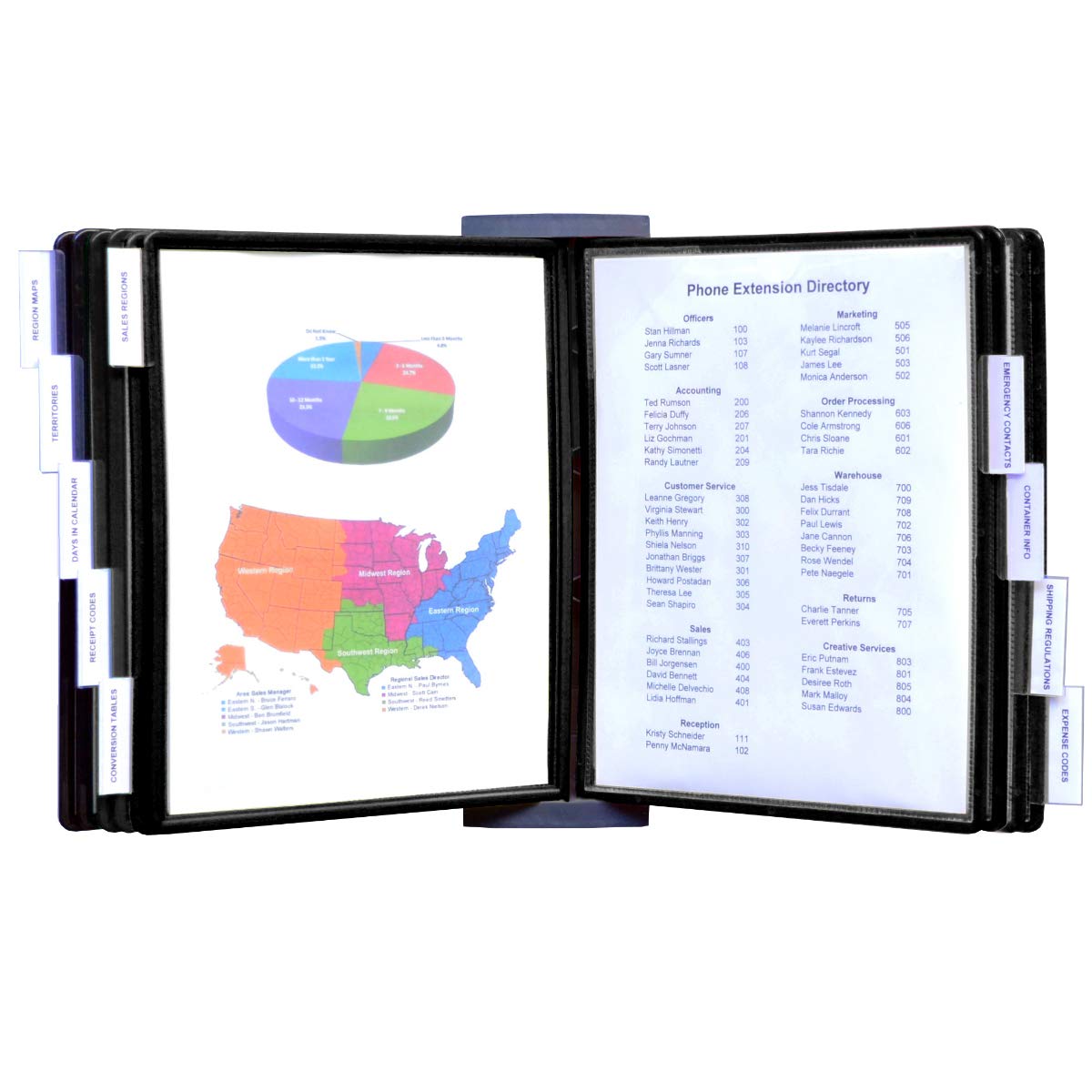 Ultimate Office AdjustaView™ 10 Pocket Wall Reference Organizer with EZ LOAD Pockets - Perfect for Home Office, Classroom & Workplace Organization