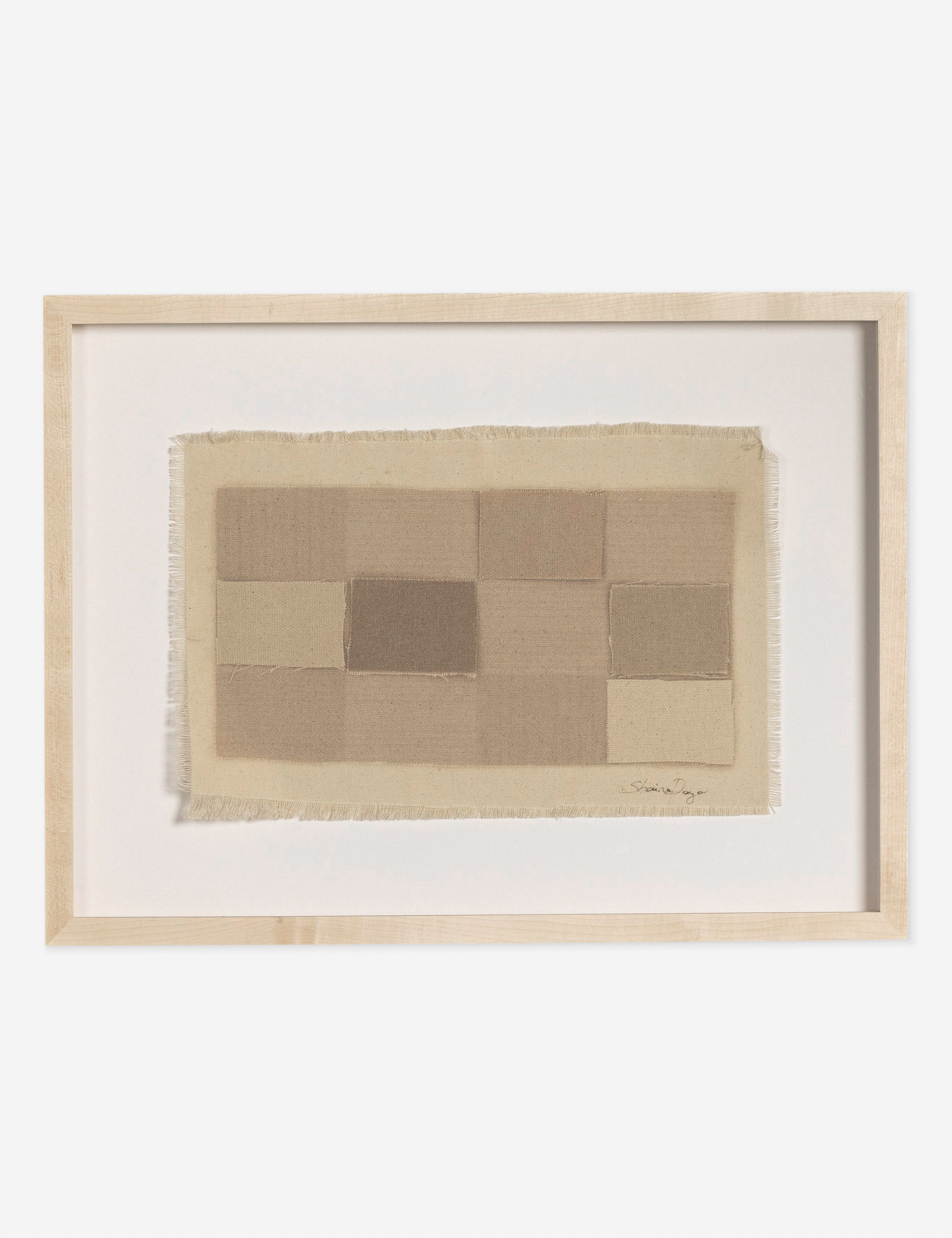 Checkered Earth Tones Wall Art by Shaina Page - Modern Abstract Canvas Painting for Living Room, Bedroom & Office Decor