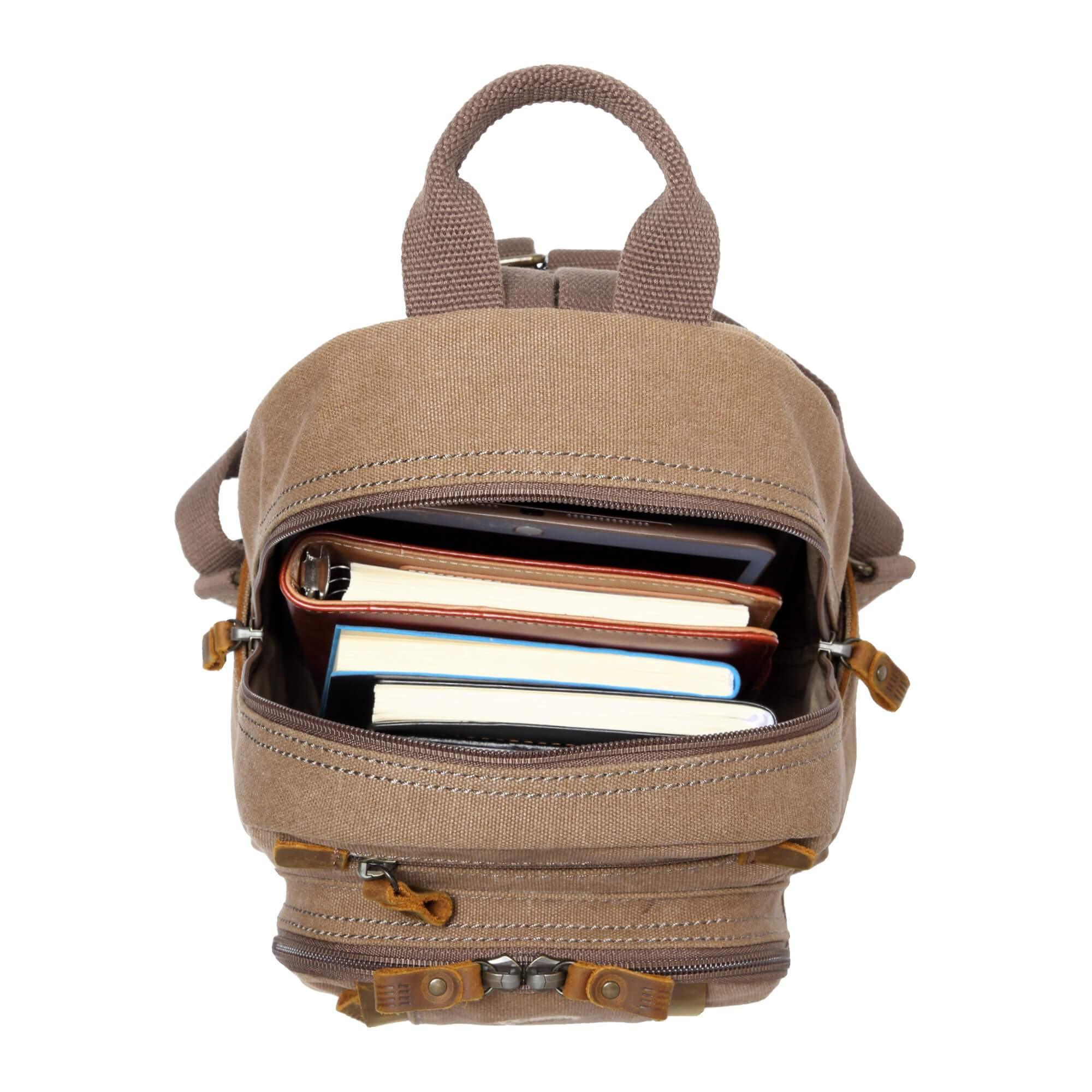 TRP0255 Troop London Classic Canvas Backpack Small - Durable School & Travel Backpack for Men & Women - Perfect for College, Commuting & Outdoor Adventures