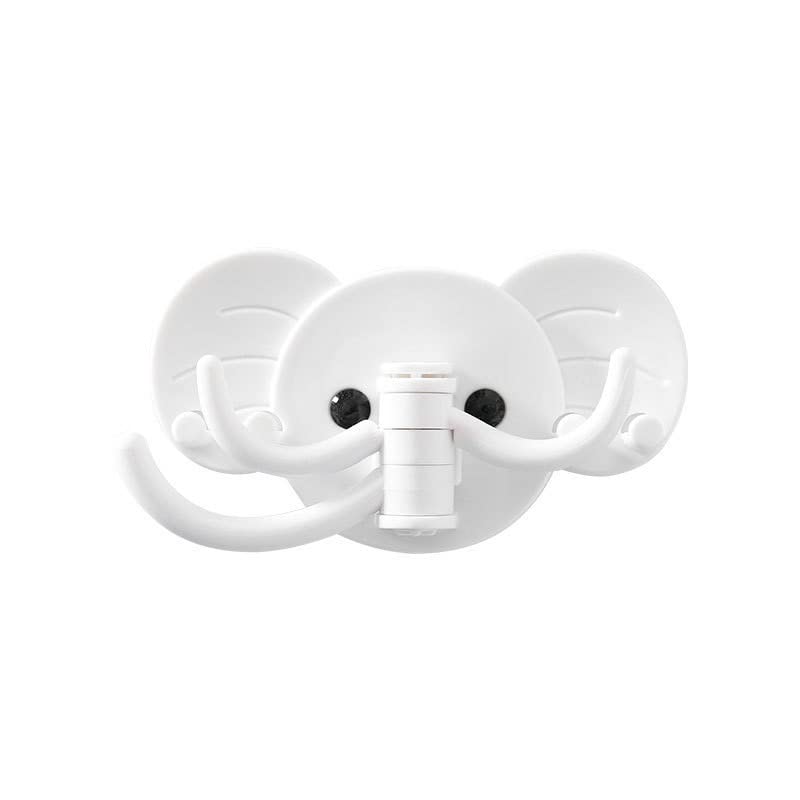 BDYJY Swivel Hook - Modern Wall Mount Hook Holder for Bathroom, Kitchen, Garage & Hotel - Heavy Duty Wall Hooks for Coats, Towels, Keys & Hats - Space Saving Bathroom & Kitchen Accessories (White, One Size) - Perfect for Organizing Small Spaces & Home Decor