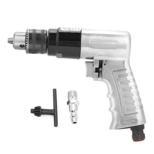 1700 RPM High-Speed Reversible Air Drill - Aluminum Handheld Pneumatic Drill for Woodworking, Metal & Furniture Drilling - Perfect for DIY Projects, Home Repair & Professional Workshop Use