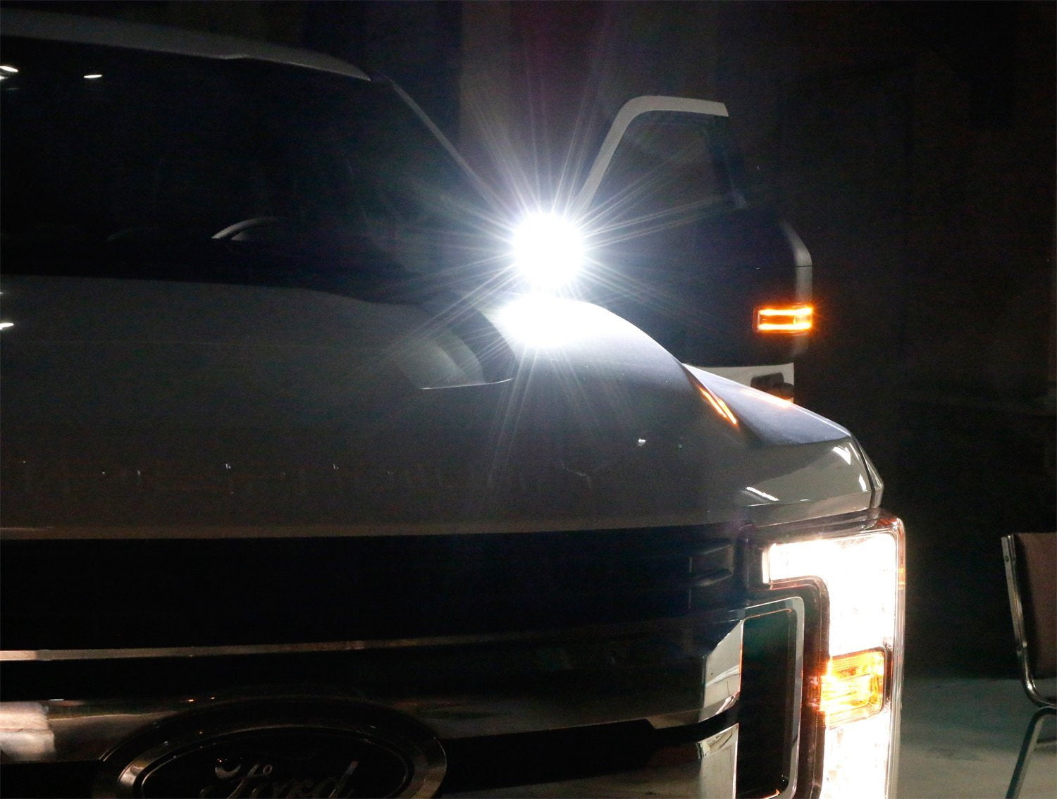 40W CREE LED Pods with A-Pillar Brackets & Wiring Kit for 2015-2020 Ford F150, 2017+ F250 F350 Super Duty - Off-Road Lighting for Night Driving & Truck Accessories