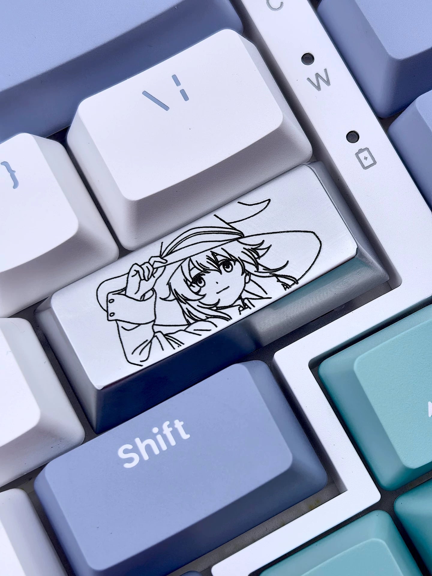 Mushoku Tensei Roxy 2.25U Zinc Alloy Keycaps - Custom Anime Mechanical Keyboard Keycaps for Gaming & Typing - Perfect for Anime Fans & Mechanical Keyboard Enthusiasts