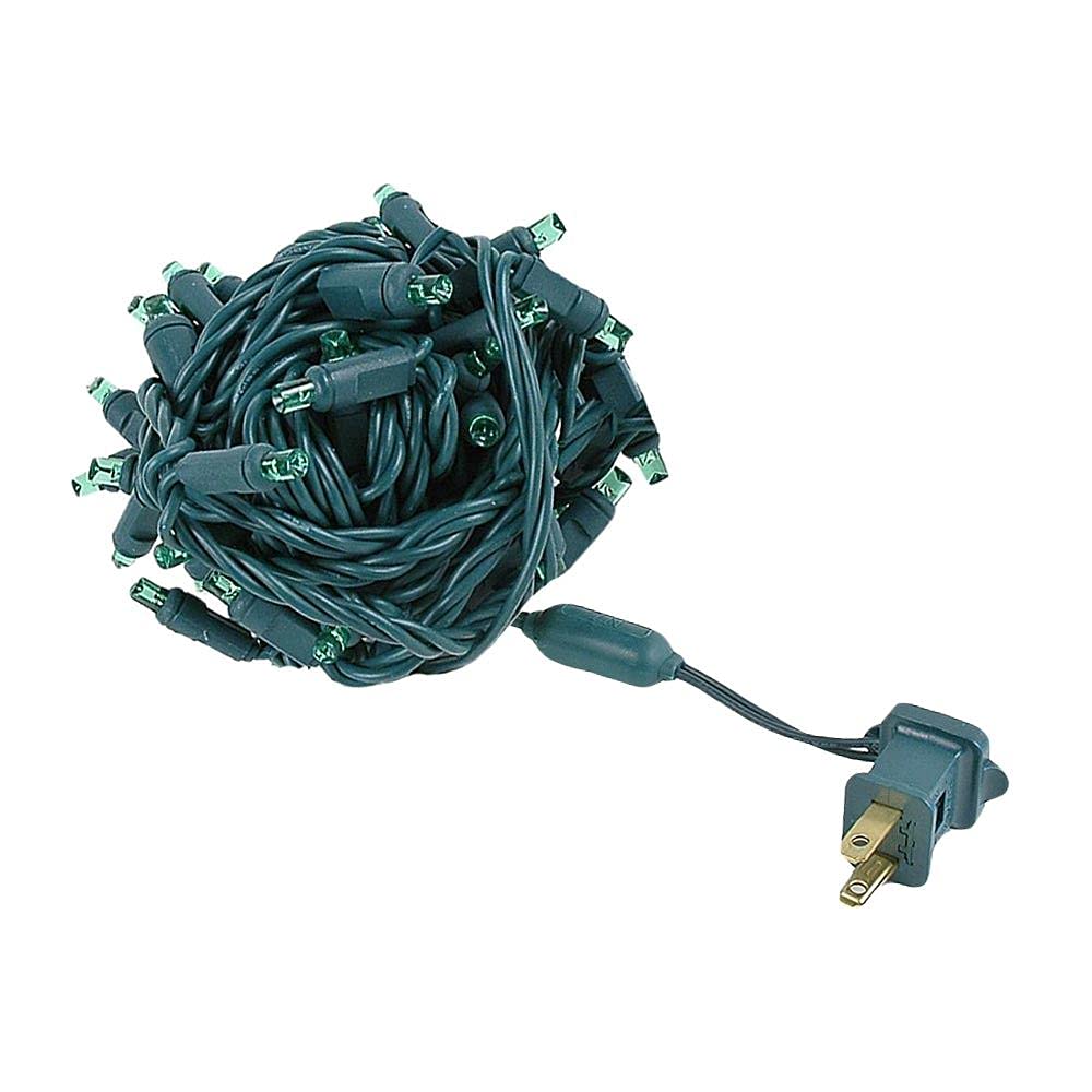 Green LED Christmas Lights - 50 Twinkle Mini Lights, 25ft for Holiday Decor