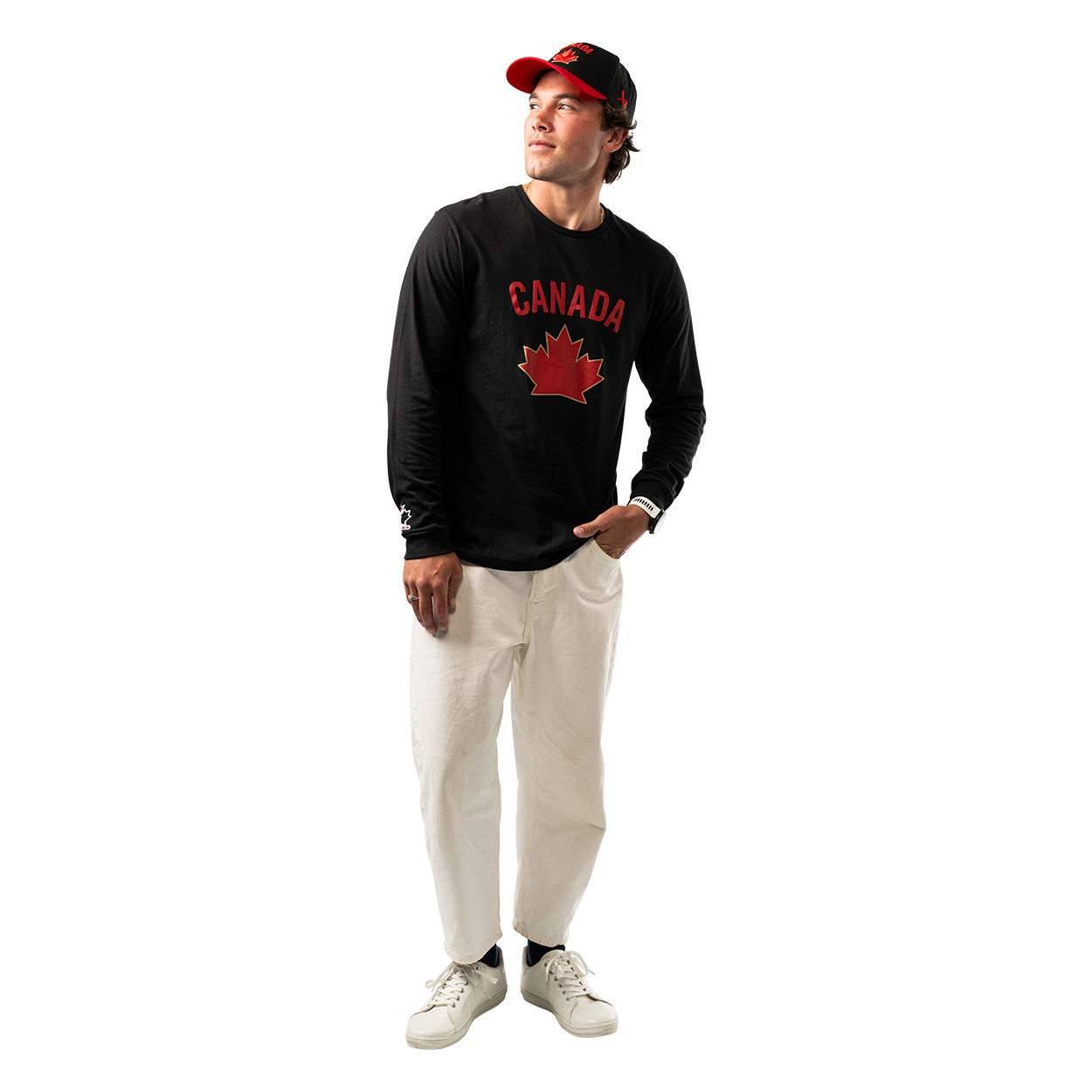 Bauer Hockey Canada Long Sleeve Graphic Tee for Men - Senior Hockey Jersey for Ice Hockey & Street Wear - Perfect for Games, Training & Casual Outfits