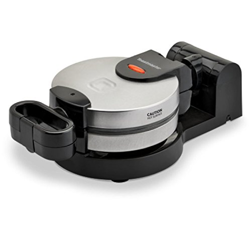 Toastmaster Flip Low-Profile Rotating Waffle Maker - Non-Stick Belgian Waffle Iron with Indicator Light, Compact 7.9 x 4.7 x 14.5 Inches - Perfect for Breakfast, Brunch & Family Gatherings