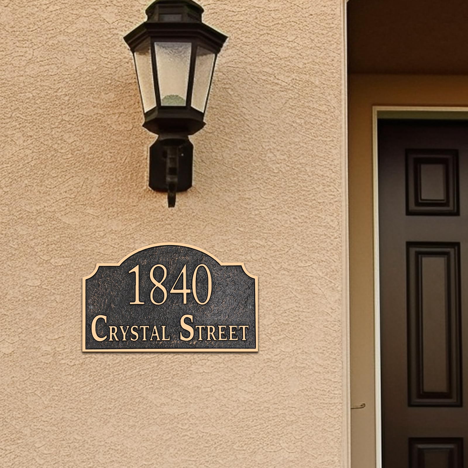 Personalized Metal Address Plaque - 10
