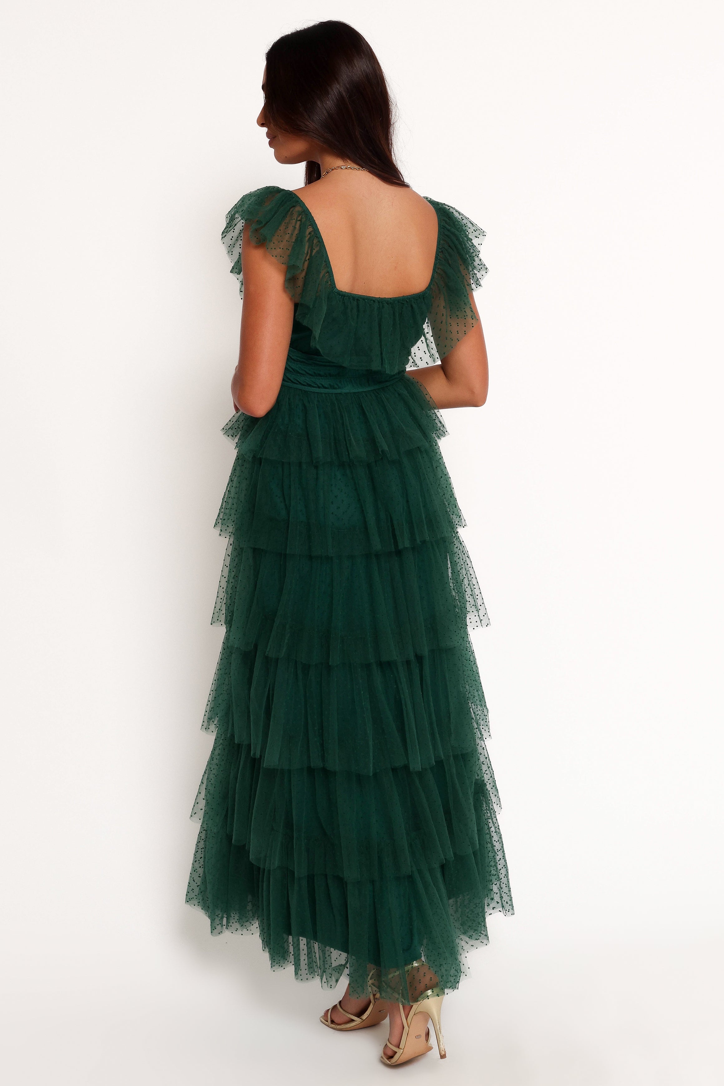 Belle Maxi Dress in Hunter Green - Elegant Long Flowy Dress for Women, Perfect for Weddings, Parties & Summer Outfits