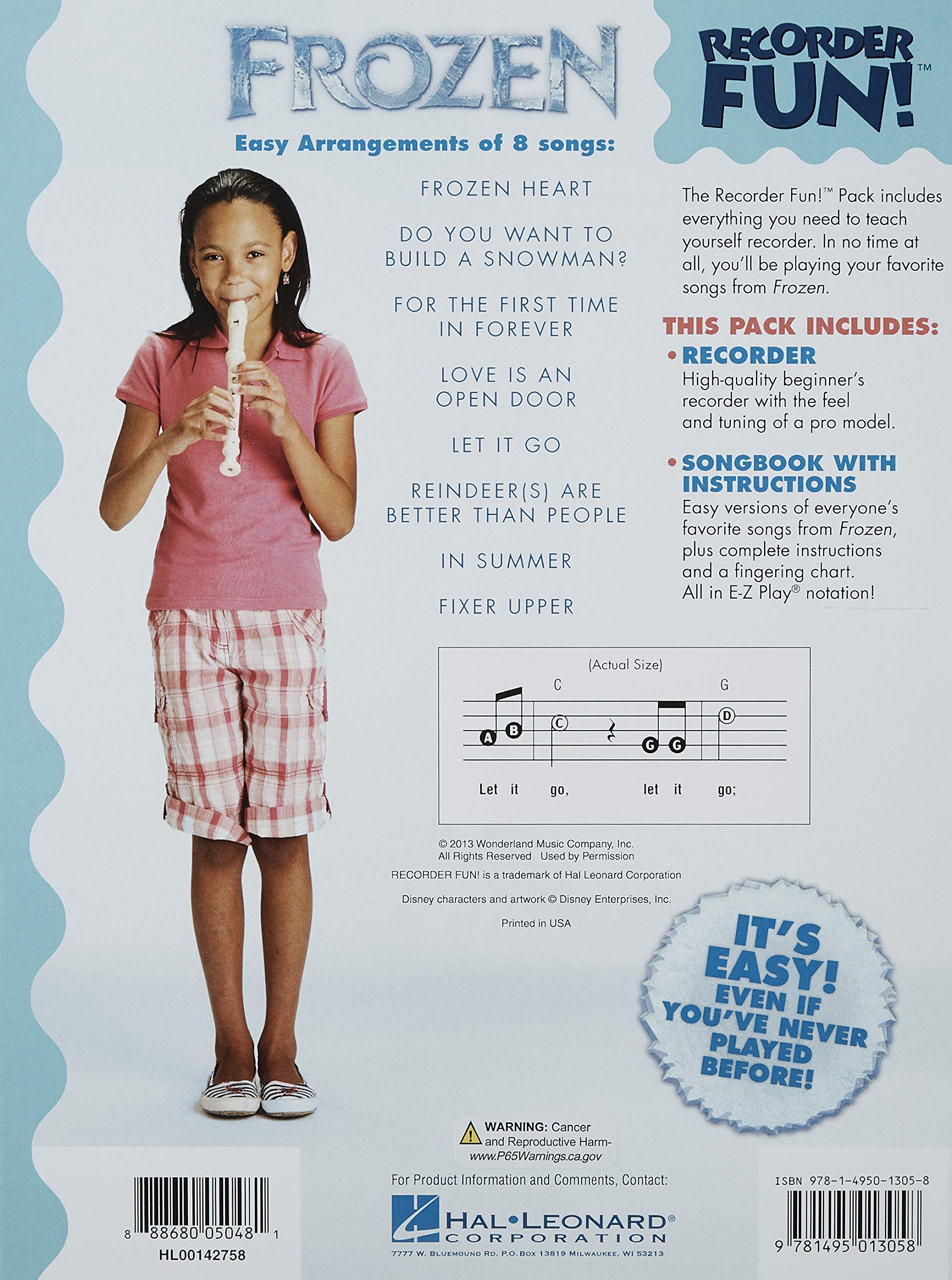 Frozen Recorder Fun Pack for Kids – Beginner Recorder Set with Songbook, Disney Songs & Fingering Chart | Easy-to-Learn Musical Instrument with Instructions | Perfect for Music Lessons, Homeschooling & Family Entertainment