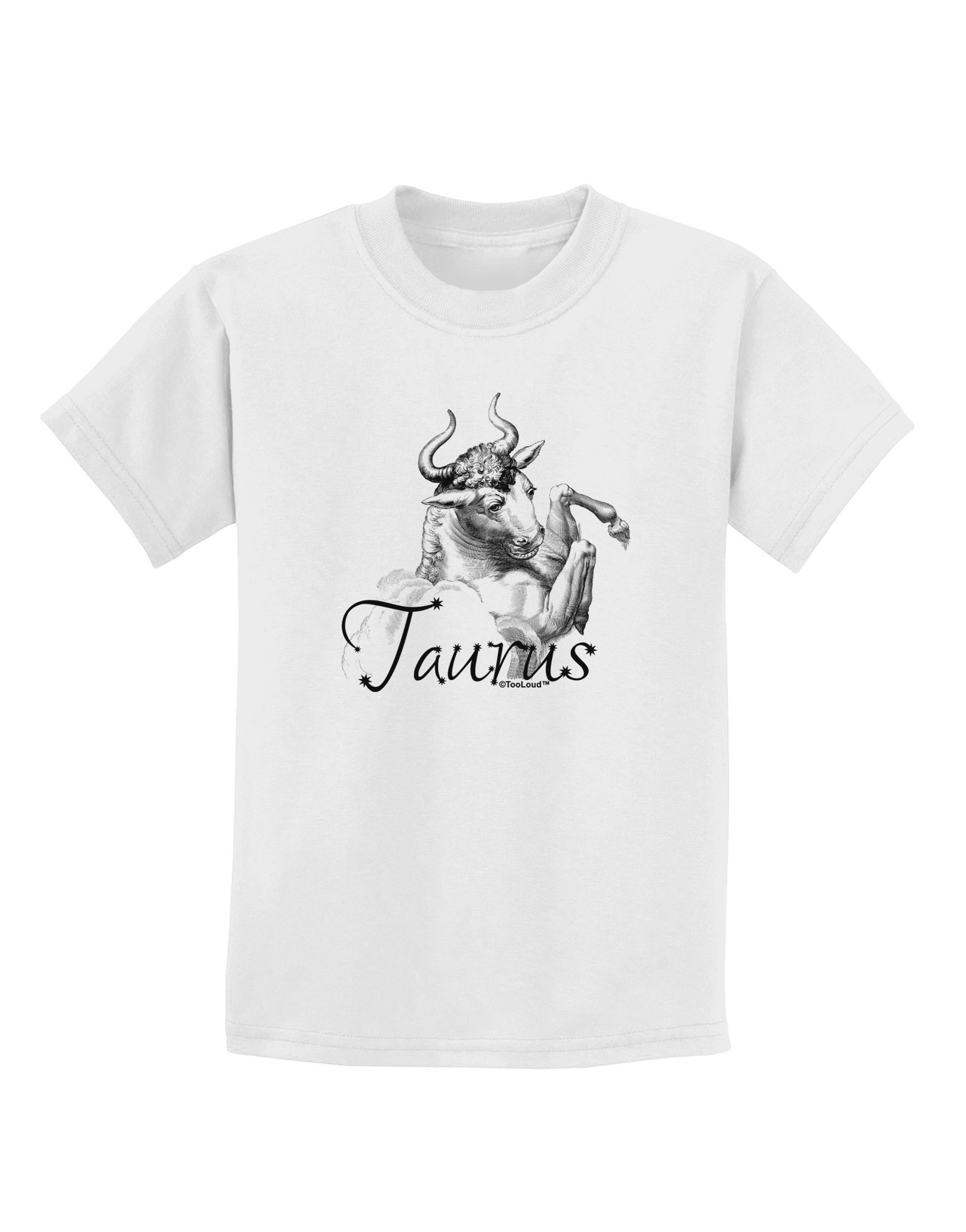 TooLoud Taurus Zodiac Graphic Kids T-Shirt - Comfortable Cotton Tee for Boys & Girls - Perfect for Birthday Gifts & School Outfits