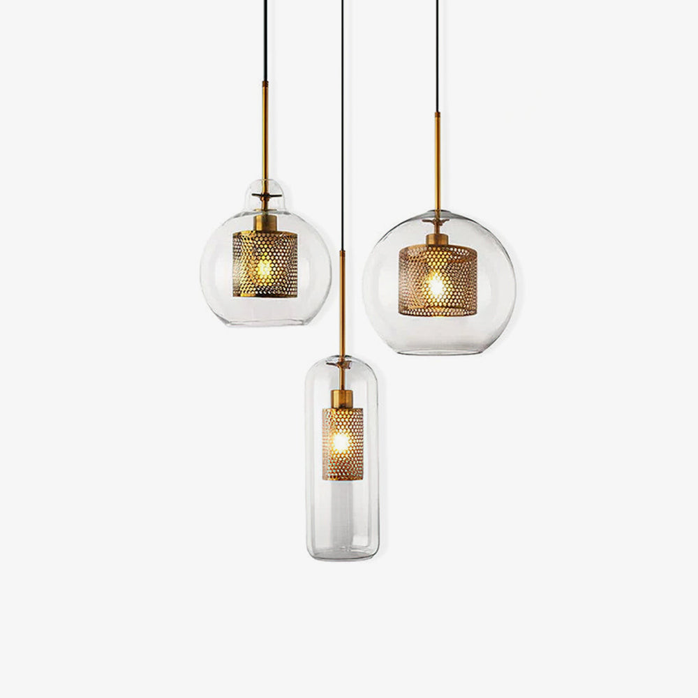 Chiswick Glass Pendant Light - Modern Hanging Ceiling Lamp for Kitchen Island, Dining Room & Bedroom Lighting