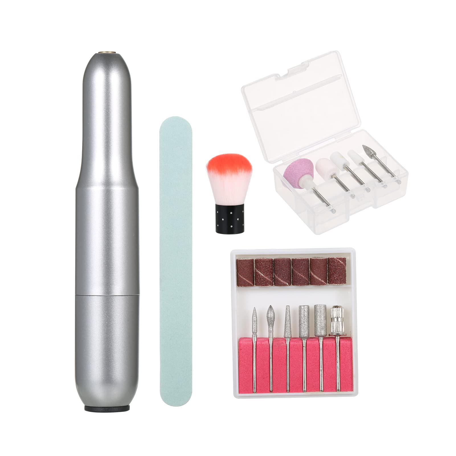 EXCLUZO Professional Electric Nail Drill Kit - Portable Manicure Pedicure Machine with 6 Speeds for Nail Art, Acrylics & Gel Polish - Perfect for Home Salon & Nail Technicians