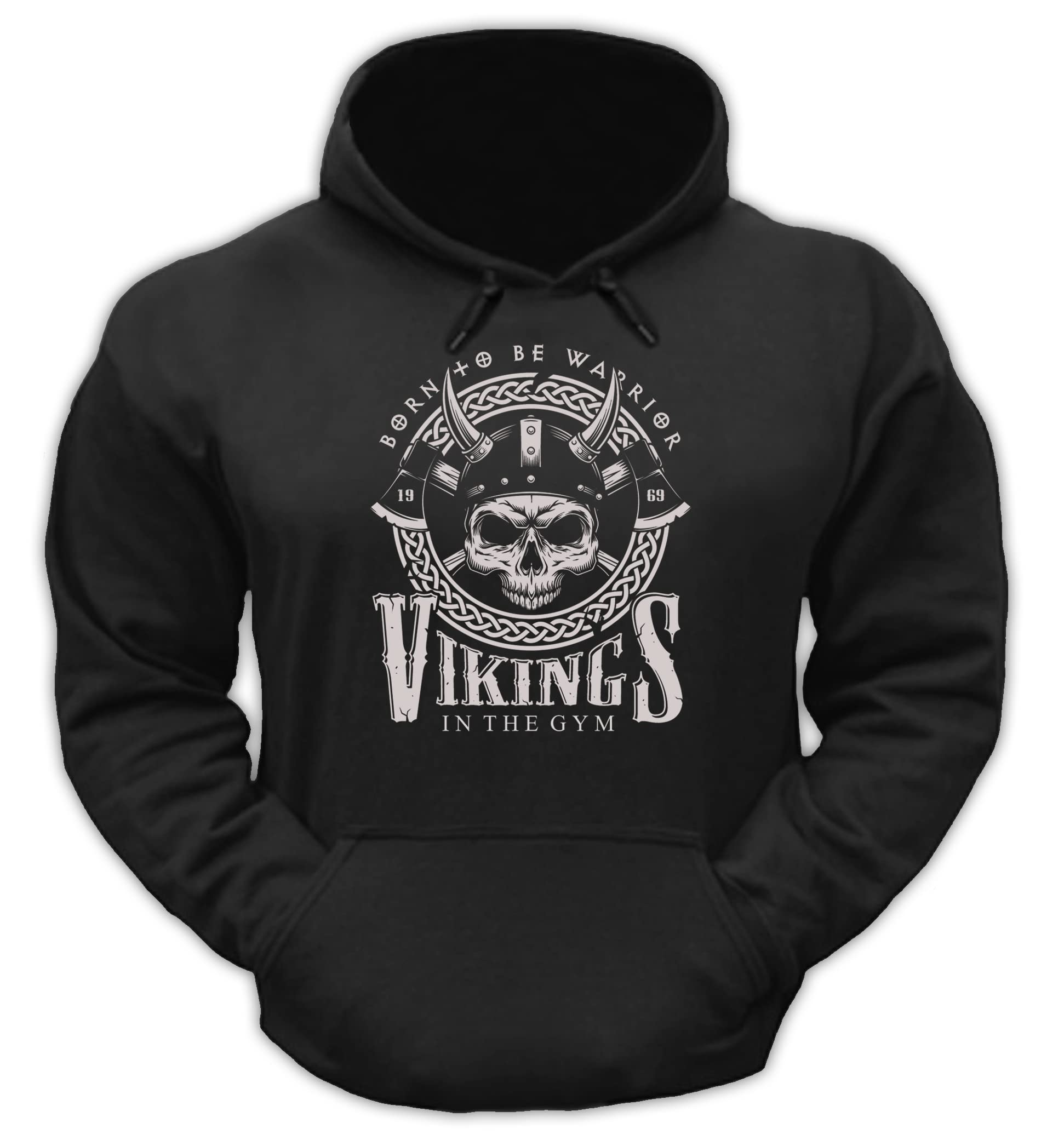 Bebak Men's Gym Hoodie - Who Trains Wins Pullover Hoodie for Bodybuilding & Training (Sizes S-5XL) | Perfect for Workouts, Gym Sessions & Casual Wear