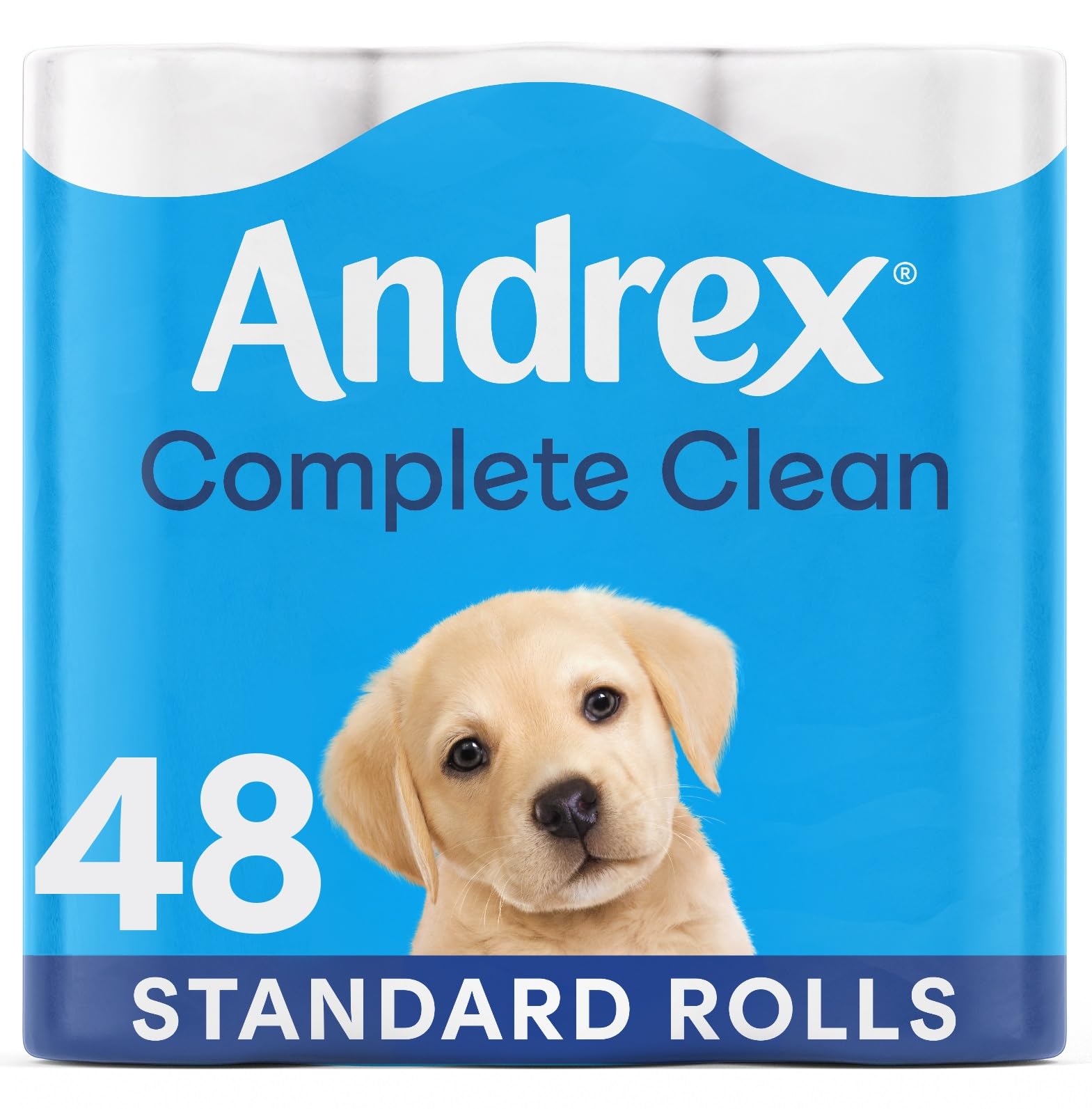 Andrex Classic Clean Toilet Paper - 48 Rolls (16 Rolls x 3 Packs) | Ultra Soft & Strong Bathroom Tissue | Ideal for Home, Office & Commercial Use