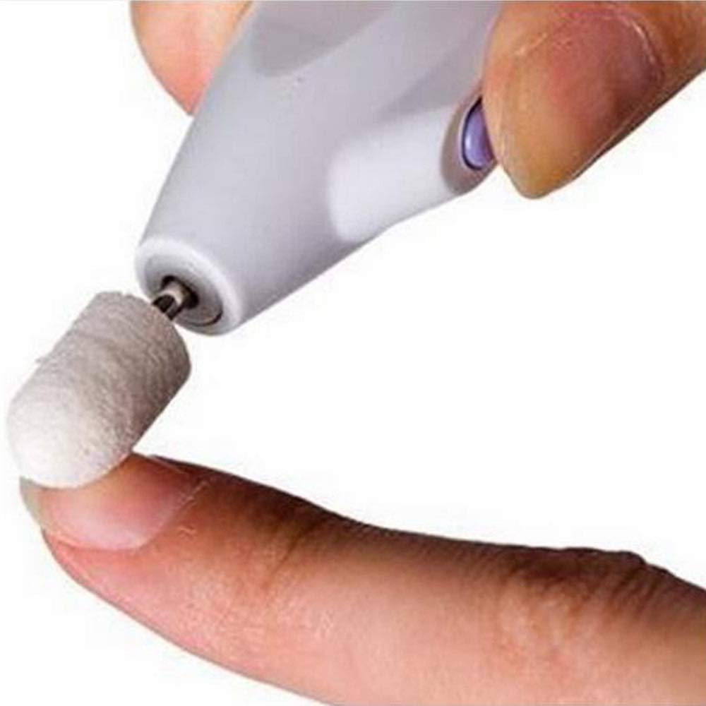 Professional Portable Electric Nail Drill Kit for Manicure & Pedicure - White | Nail Art Grooming Tool with Multiple Attachments | Perfect for Home Salon, Nail Artists & DIY Beauty Care