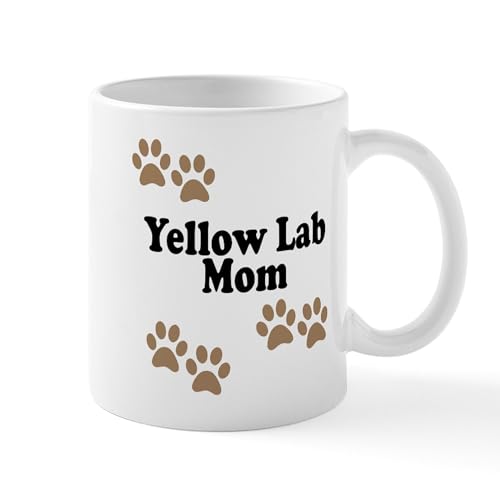 White - Yellow Lab Mom Mug
