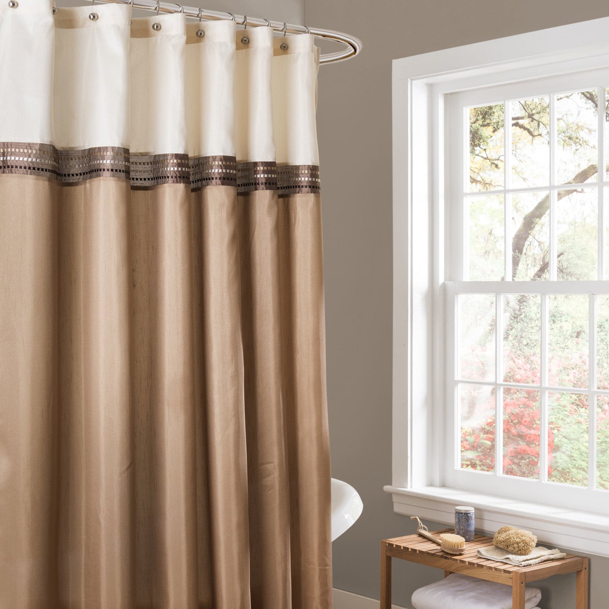 Eco-Friendly Terra Shower Curtain - Waterproof Bathroom Decor for Modern Homes | Perfect for Spa-Like Showers & Farmhouse Bathrooms
