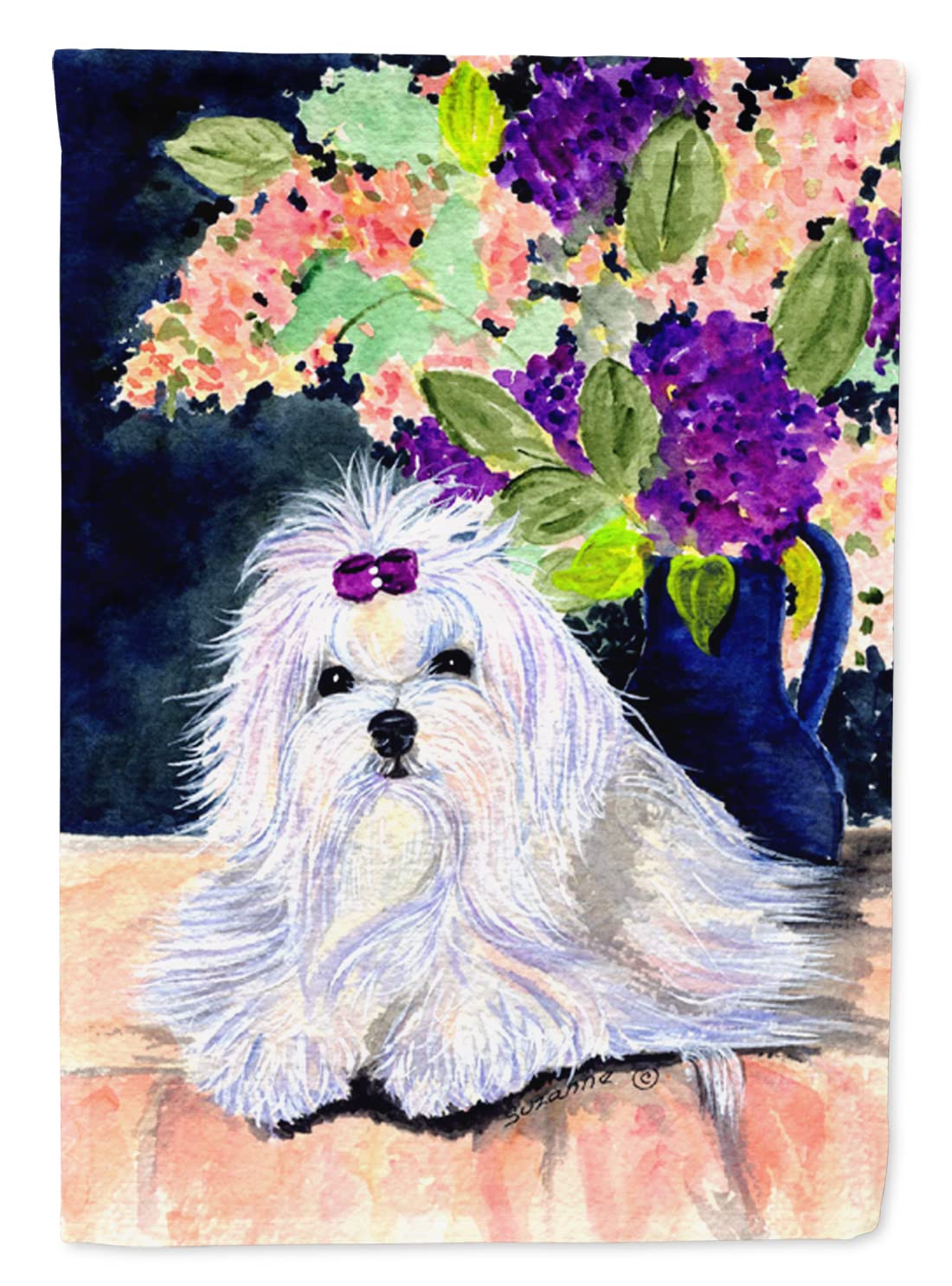 Caroline's Treasures SS8287GF Multicolor Maltese Garden Flag - Decorative Mailbox & Yard Banner for Outdoor Patio, Flower Beds & Garden Decor | Perfect for Seasonal Displays & Home Landscaping