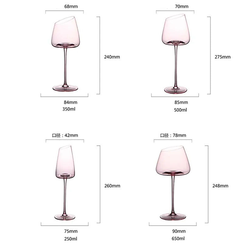 Elegant Flamingo Pink Glass Flute & Goblet Set - Perfect for Champagne, Cocktails, and Wedding Toasts - Ideal for Parties, Celebrations, and Special Occasions