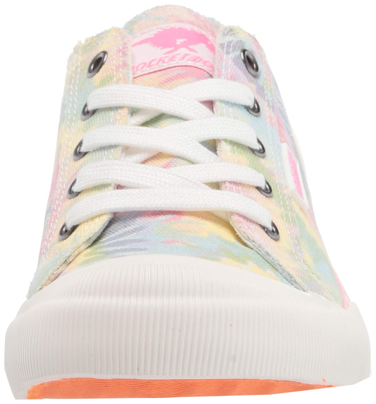 Rocket Dog Jazzin Butterfly Women's White Canvas Slip-On Shoes - Comfortable Casual Sneakers for Walking, Work & Everyday Wear