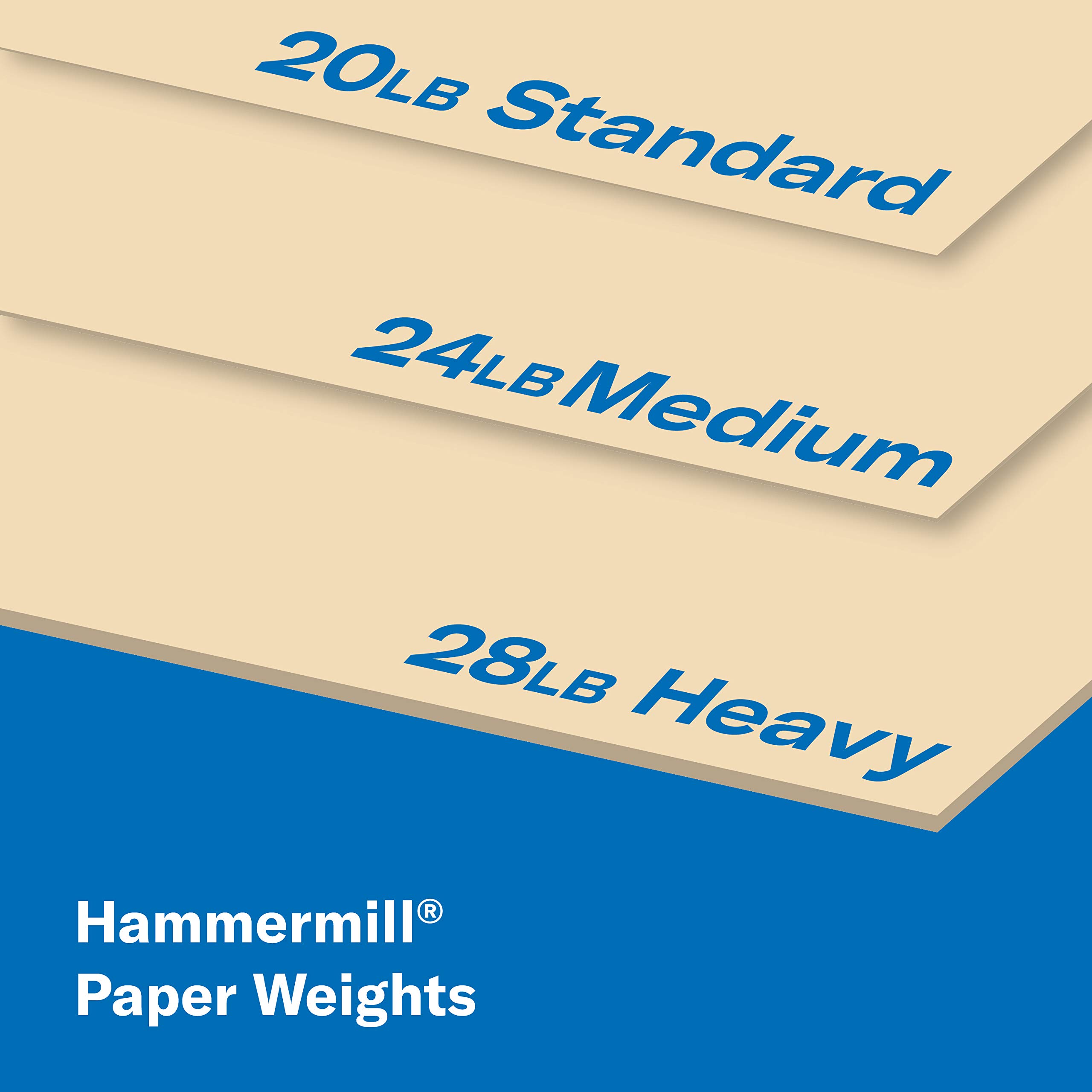 Hammermill 20 lb Tan Colored Printer Paper, 8.5 x 11 Inches - 10 Reams (5,000 Sheets) Pastel Paper for Office, School & Craft Projects - Made in USA, Premium Quality, 102863C