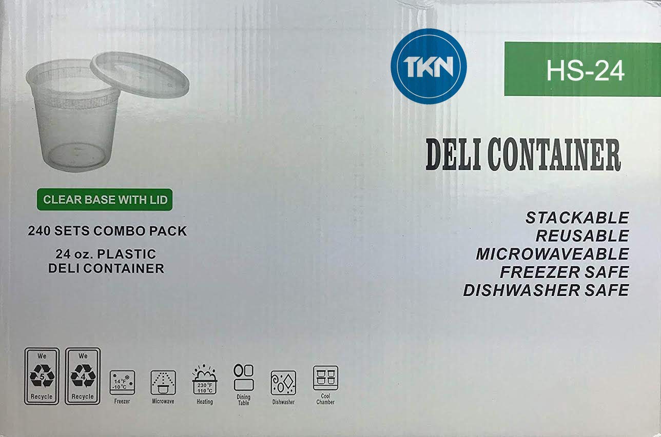 Deli 24oz Microwave Safe Soup Containers - 240 Combo Sets (HS24) | Bulk Food Storage for Restaurants, Catering & Meal Prep