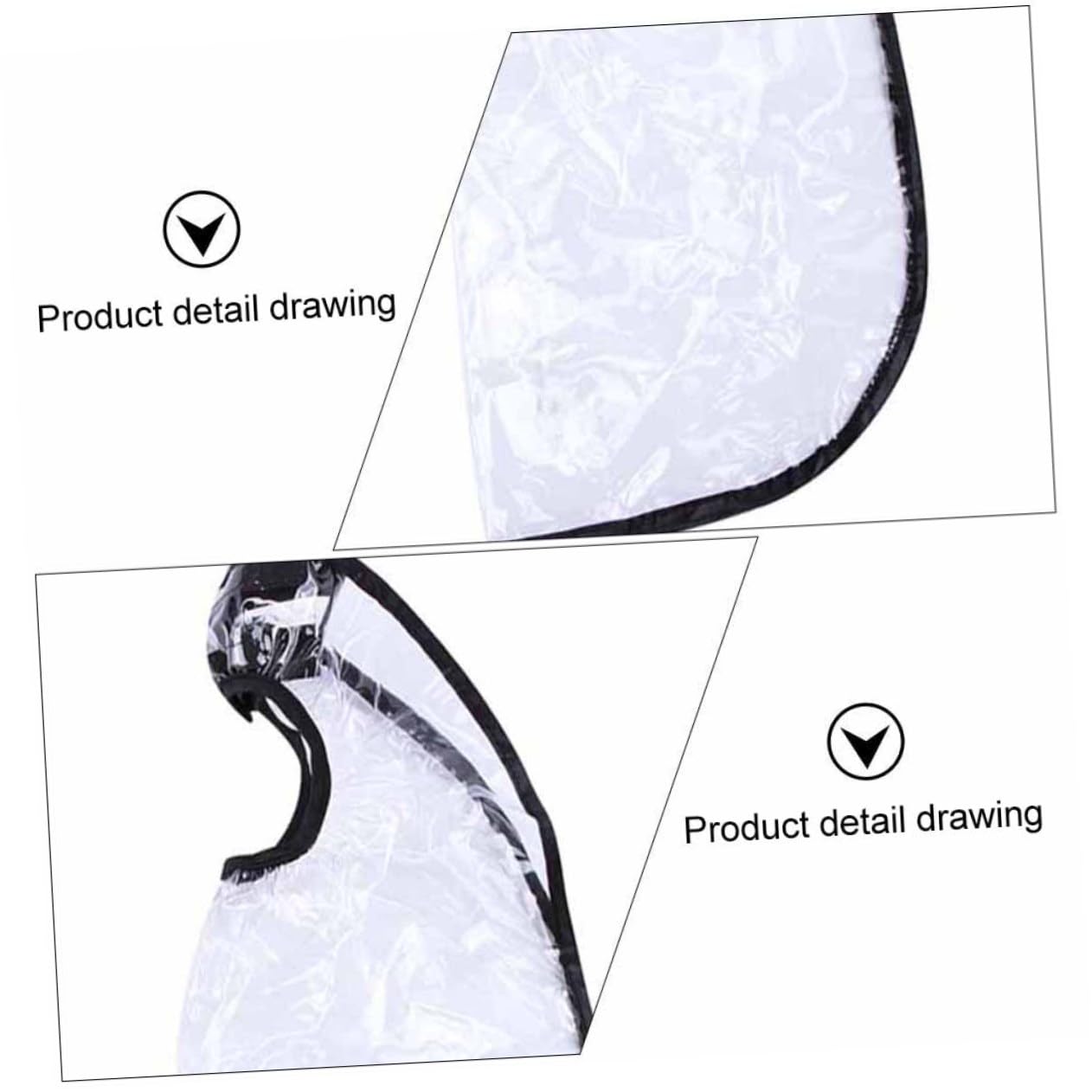 6 Pcs Adjustable Hair Shampoo Bib for Elderly - PP Plastic Hair Dye Funnel & Color Depositing Shampoo Cape - Salon Styling & Hair Care Accessories for Home & Professional Use