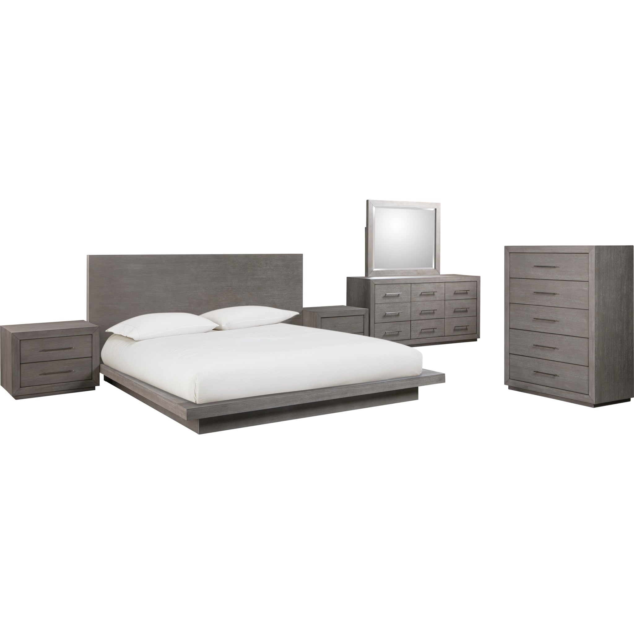 Melbourne Solid Wood Platform Bed Frame - Minimalist Design, Natural Mineral Finish - Perfect for Modern Bedrooms & Guest Rooms