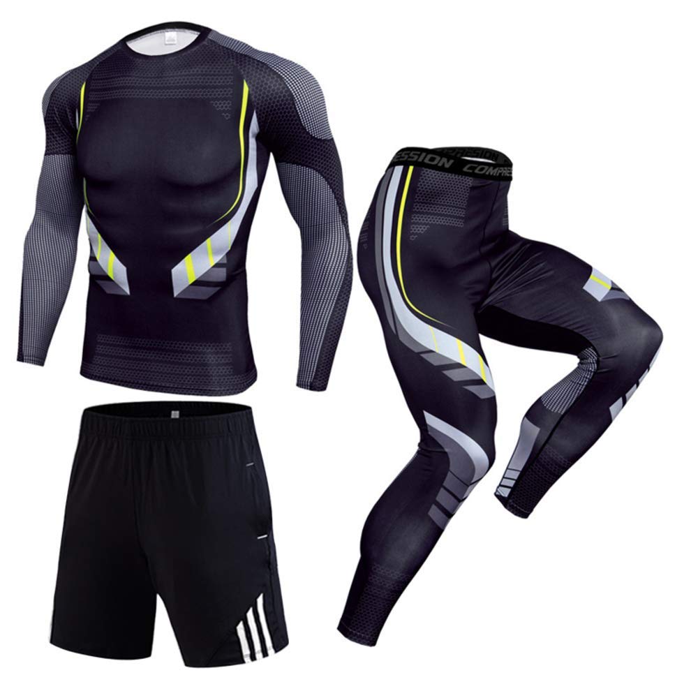 Men's Activewear Set - Breathable Running Tracksuit & Compression Sportswear for Gym, Jogging & Workout | Moisture-Wicking Athletic Outfit for Men