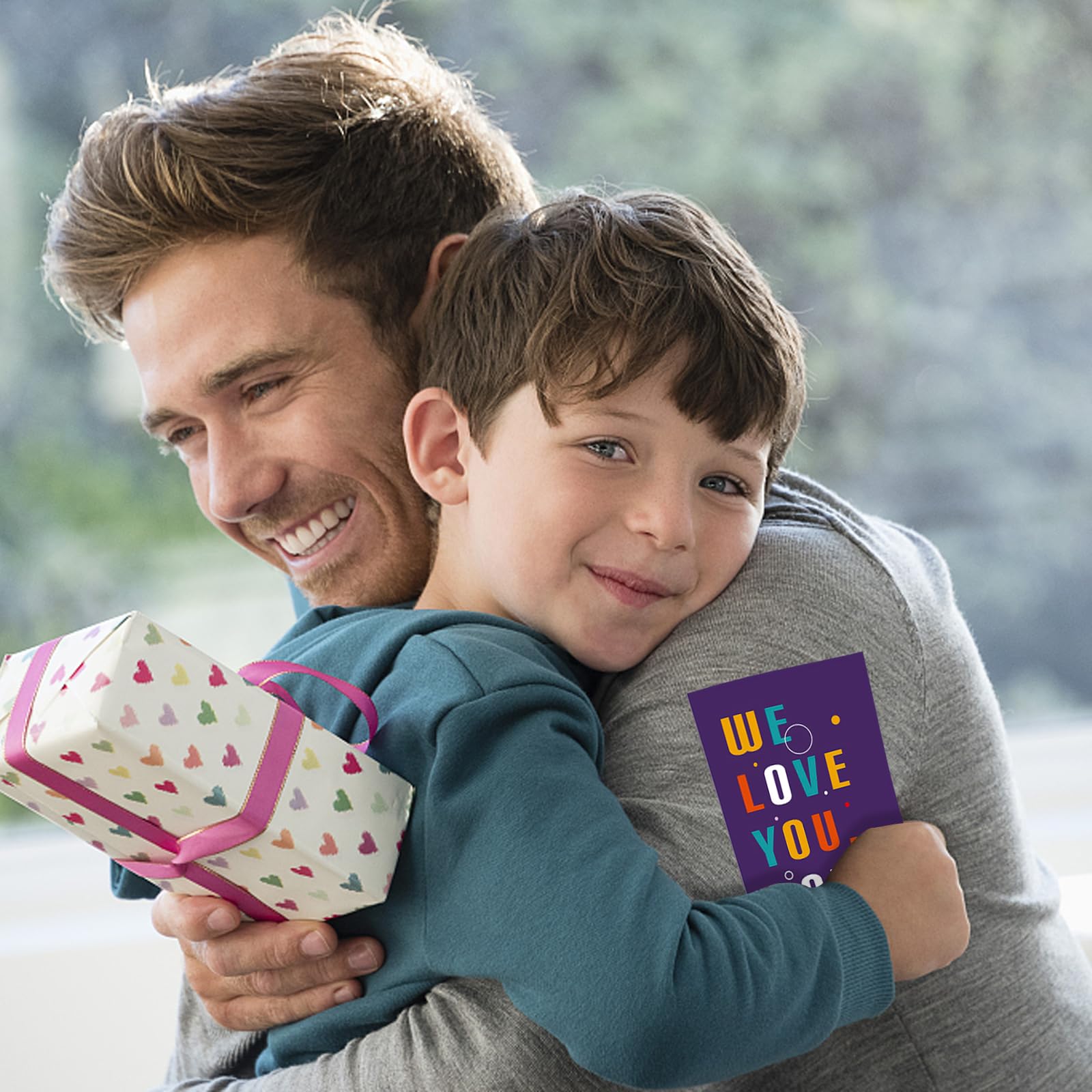 6-Pack Father's Day Greeting Cards with Envelopes & Stickers - Perfect Gift from Son, Daughter, Husband, Wife or Kids - Great for Office, Home Decor & Special Occasions