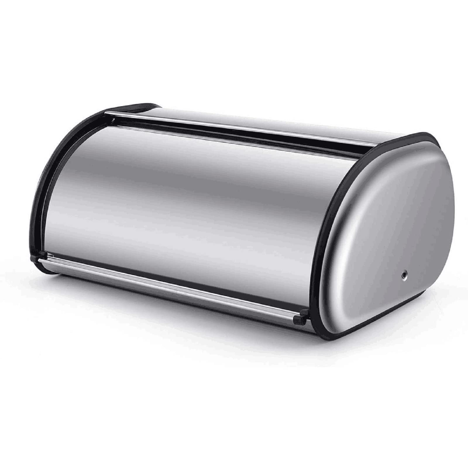 Bemodst 304 Stainless Steel Bread Box with Pull-Out Flip Lid - Grey Kitchen Bread Storage Container for Freshness & Pest Protection | Perfect for Countertop, Pantry & Bakery Organization