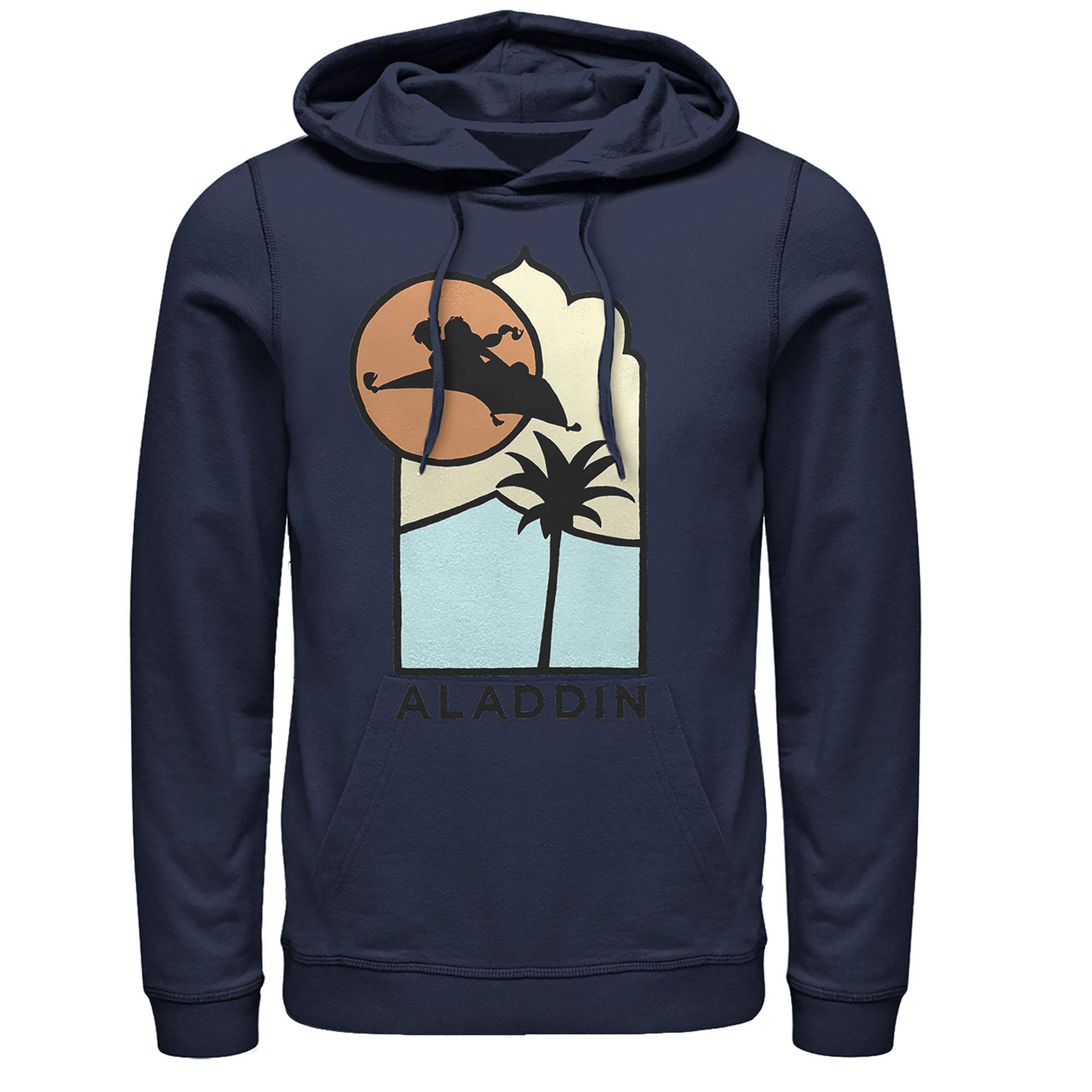 Men's Aladdin Block Carpet Ride Pullover Hoodie - Disney Inspired Sweatshirt for Cosplay, Halloween & Casual Wear