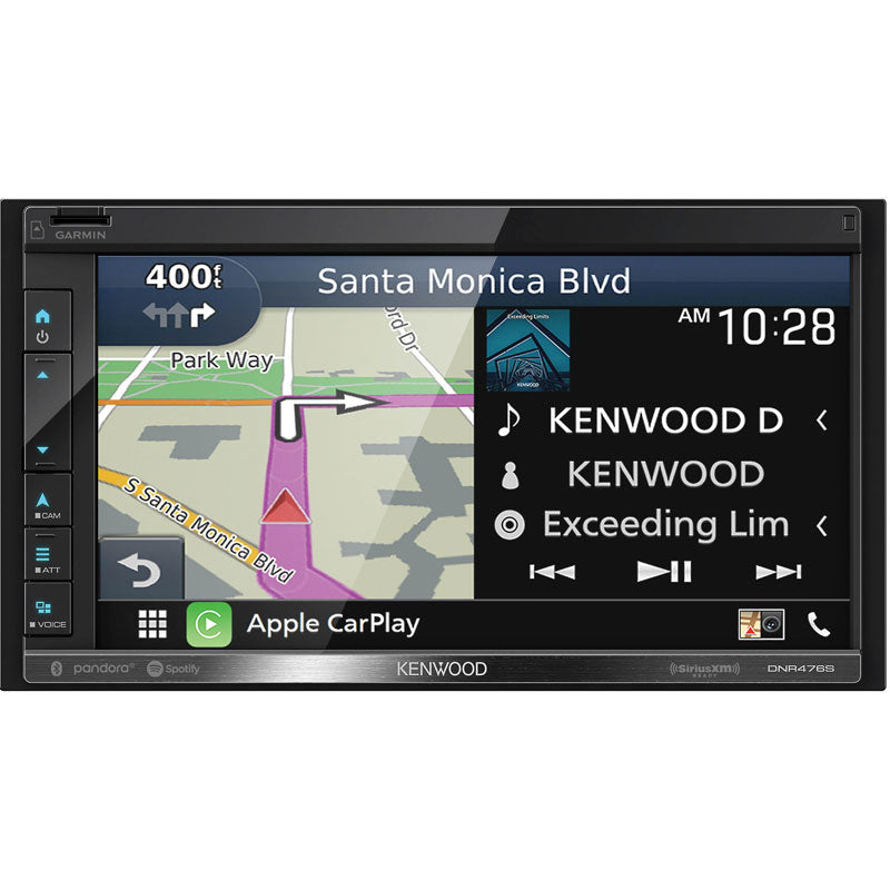 Kenwood DNR476S Digital Media Receiver - Bluetooth, Apple CarPlay & Android Auto - In-Car Entertainment System for Seamless Music & Navigation