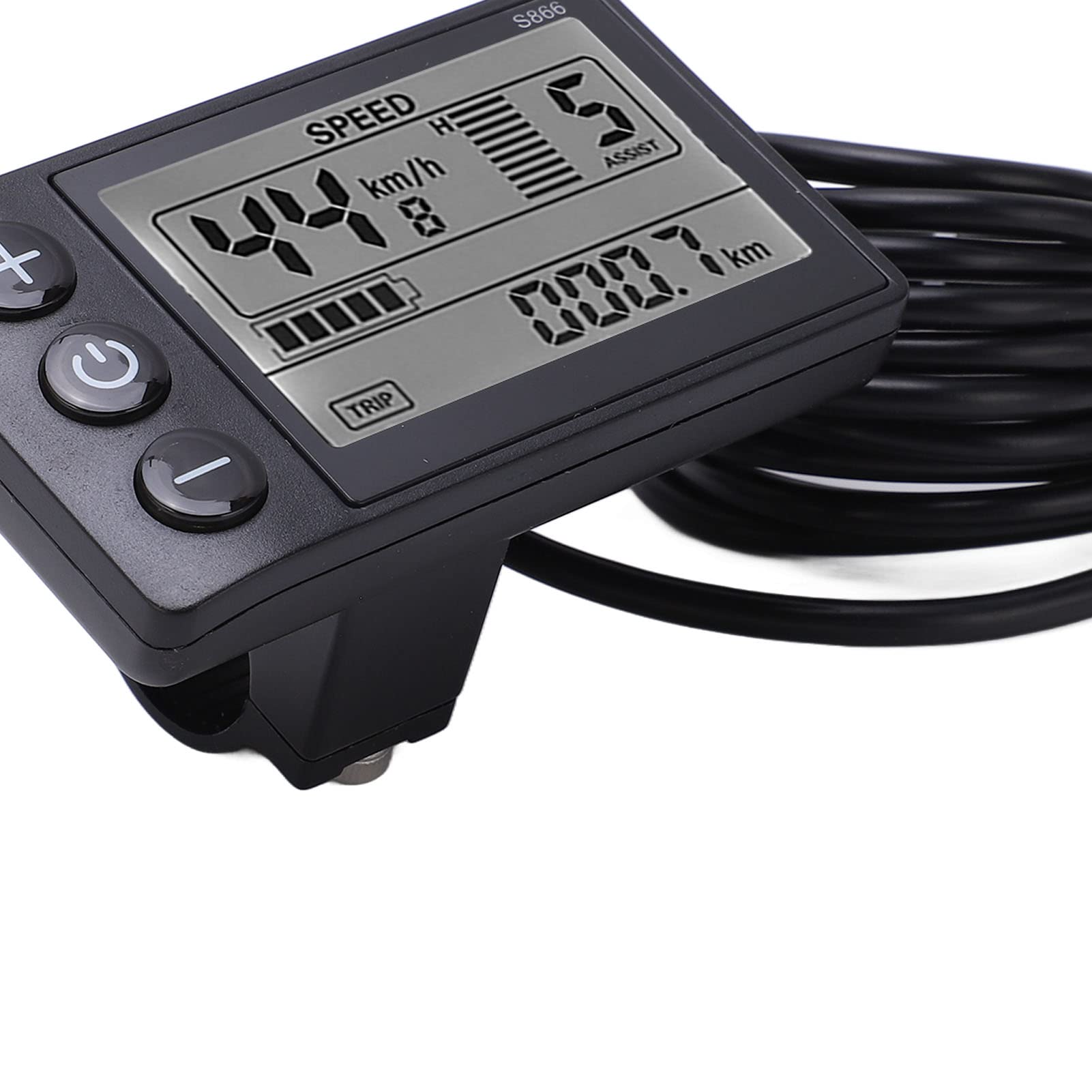 S866 Electric LCD Display Meter - IP65 Waterproof, 24V/36V/48V Compatible - Digital Voltage Monitor for E-Bikes, Scooters & Electric Vehicles