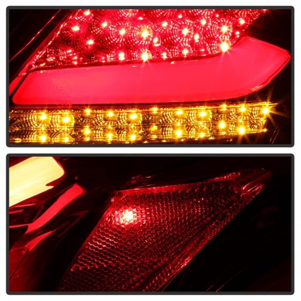 Spyder LED Tail Lights for Ford Focus 2012-2014 | 5-Door Hatchback | Red & Clear Lens | Pair (Part# 5085153) | Upgrade Your Car's Style & Visibility for Night Driving