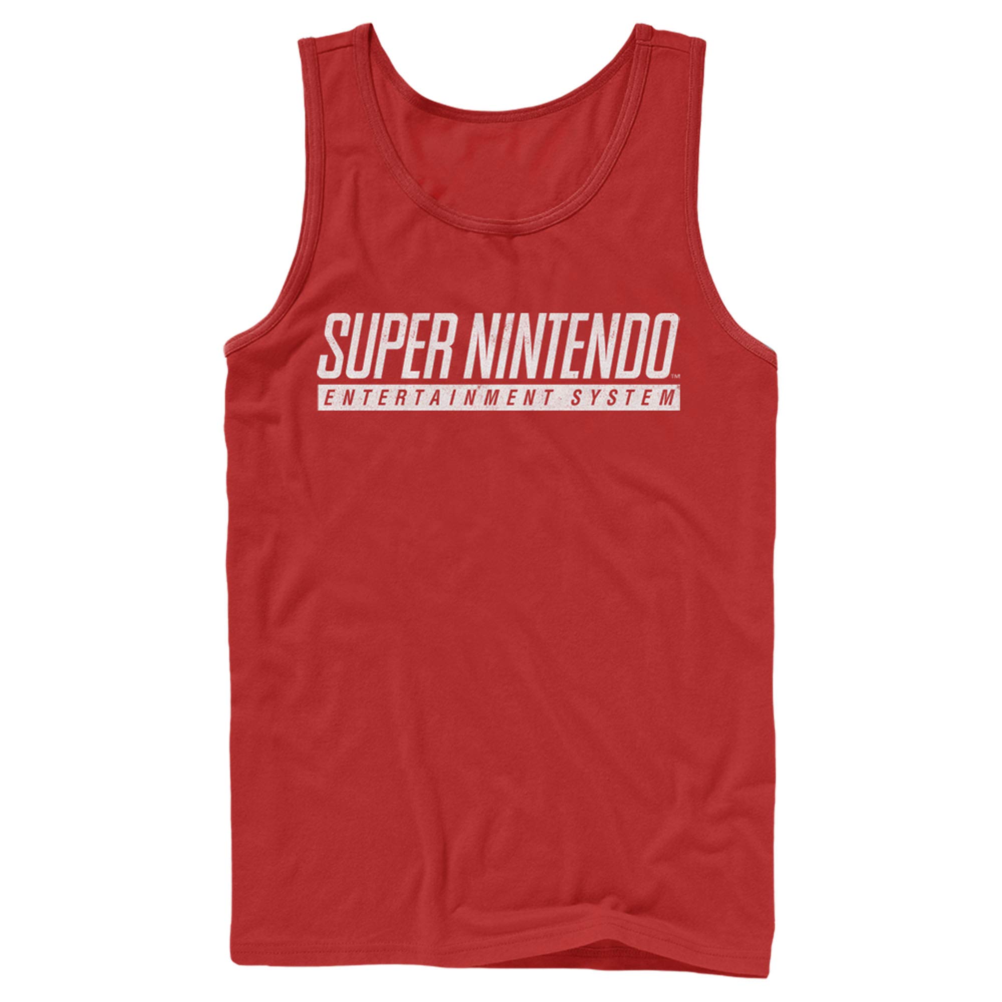 Nintendo Super NES Text Logo Men's Tank Top - Retro Gaming T-Shirt for Casual Wear & Video Game Fans