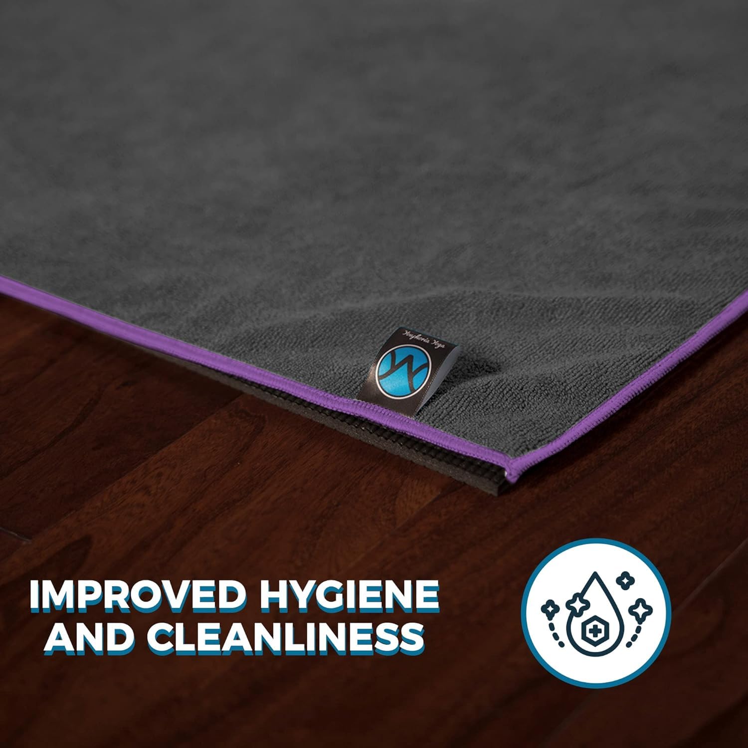 Youphoria Non-Slip Yoga Towel - Premium Microfiber Hot Yoga Mat Towel for Sweat Absorption & Enhanced Grip - Perfect for Bikram, Ashtanga & Home Yoga Practice