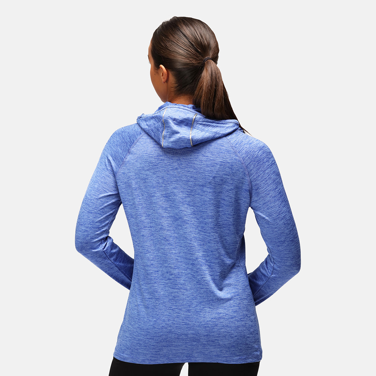 TKB Women's Sky Blue Cowl Neck Hoodie - Soft Fleece Pullover Sweatshirt for Casual Wear & Winter Outfits | Cozy Lounge & Street Style Fashion