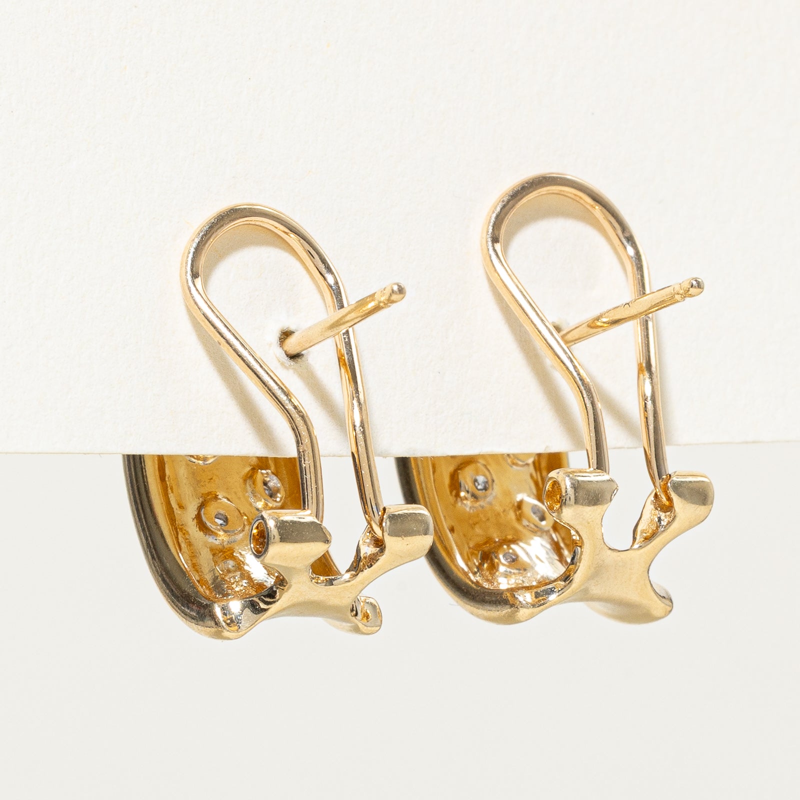 0.13ctw Scattered Diamond Huggie Hoop Earrings for Women - Elegant Everyday & Party Jewelry Gift