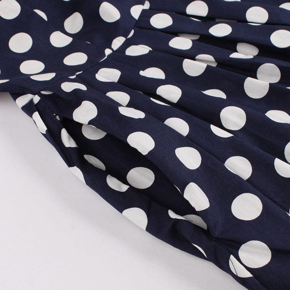 Vintage Polka Dot Pleated Skirt Dress for Women with Side Pockets & Cap Sleeves - Summer Flowy Midi Skirt for Casual Outings, Beach Vacations and Date Nights