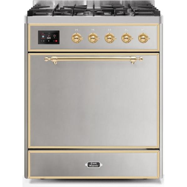 ILVE Majestic II Series 30 Inch Dual Fuel Freestanding Range - Gas/Propane Compatible (UM30DQNE3) | Professional Kitchen Appliance for Home Chefs & Cooking Enthusiasts