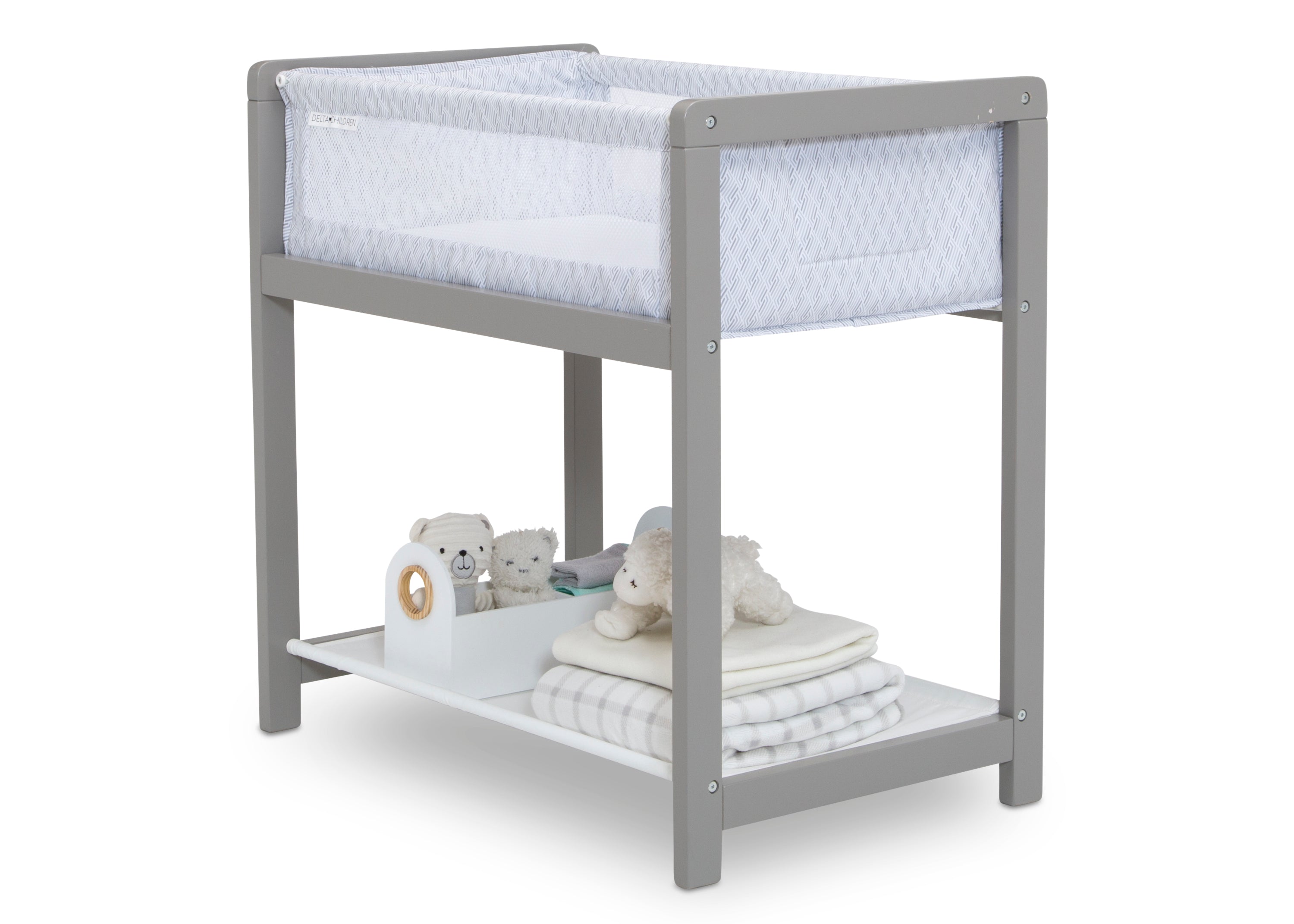 Classic Wood Bedside Bassinet Sleeper - Portable Crib with Premium Wood Frame for Newborns & Infants | Perfect for Nursery, Bedroom & Travel
