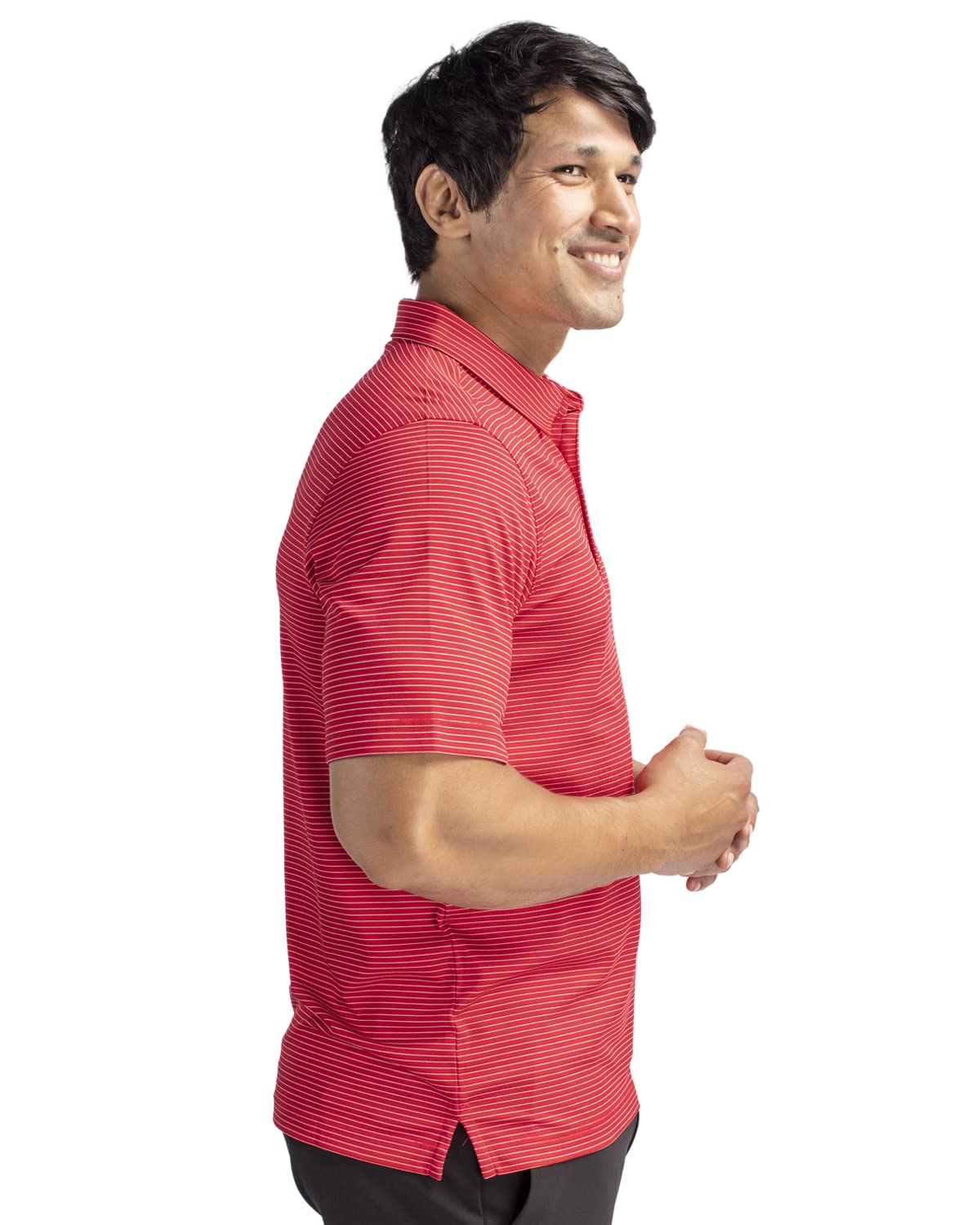 Cutter & Buck Men's Forge Polo Shirt - Striped Style for Golf & Business