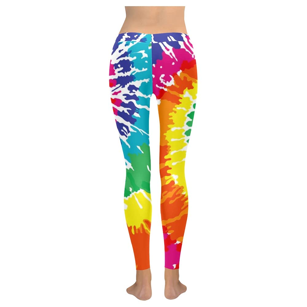 Artsadd Women's High Waisted Cow Print Yoga Pants - 7/8 Length Capri Leggings with Tummy Control & Compression for Running, Workout & Lounge Wear
