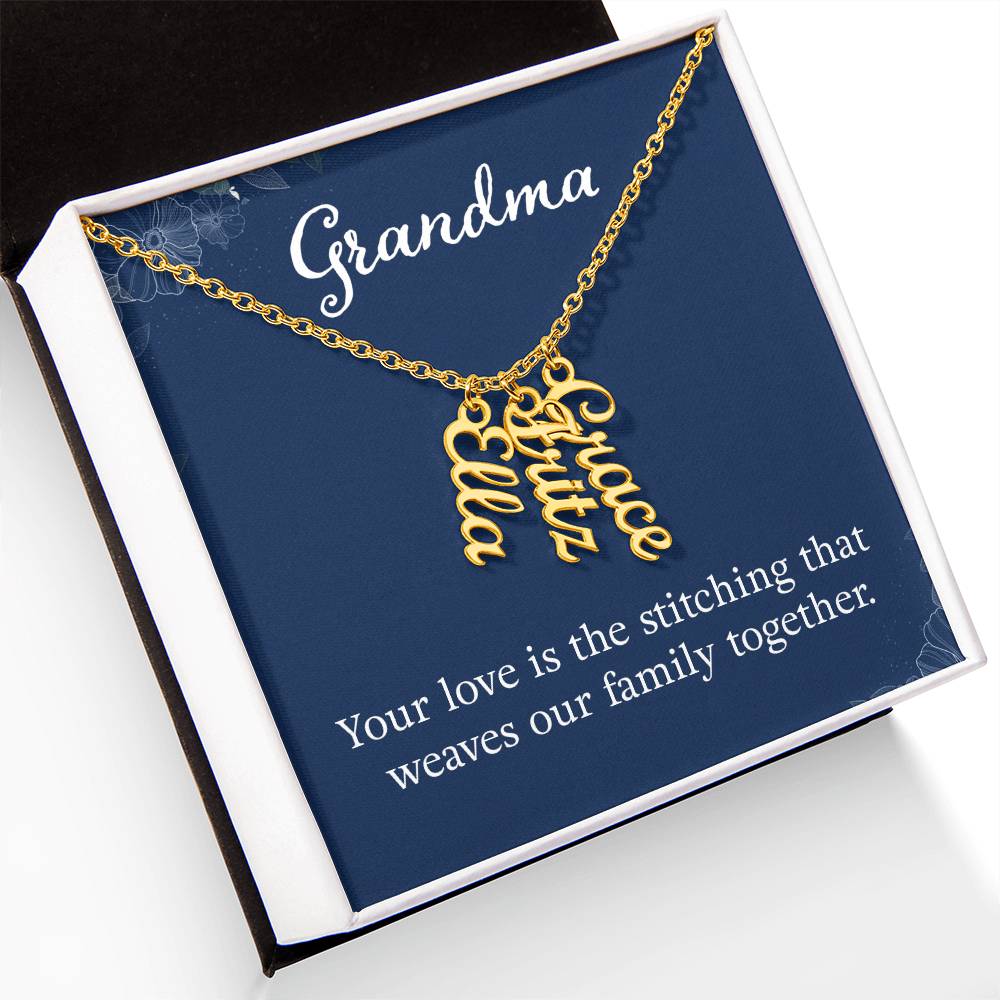Personalized Grandkids Name Necklace - Custom Engraved Grandma Gift for Birthday, Mother's Day & Anniversary - Perfect for Family Keepsakes & Special Occasions