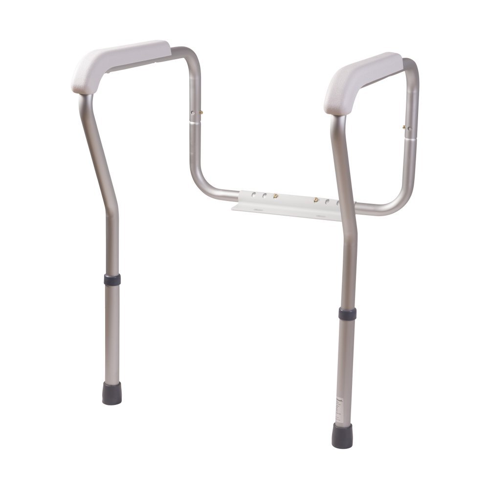 **HealthSmart Adjustable Toilet Safety Rails - Bathroom Handles & Stability Frame for Elderly & Disabled - Non-Slip Support for Safe Toilet Use, Shower & Bathroom Mobility Aid**    *(Use Cases: Ideal for seniors, post-surgery recovery, and individuals with limited mobility to enhance bathroom safety and independence.)*