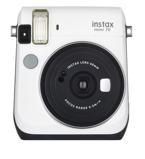 Fujifilm INSTAX Mini 70 Instant Film Camera (Moon White) - Portable Polaroid Camera for Travel, Parties & Memories - Perfect for Weddings, Birthdays & DIY Photo Albums
